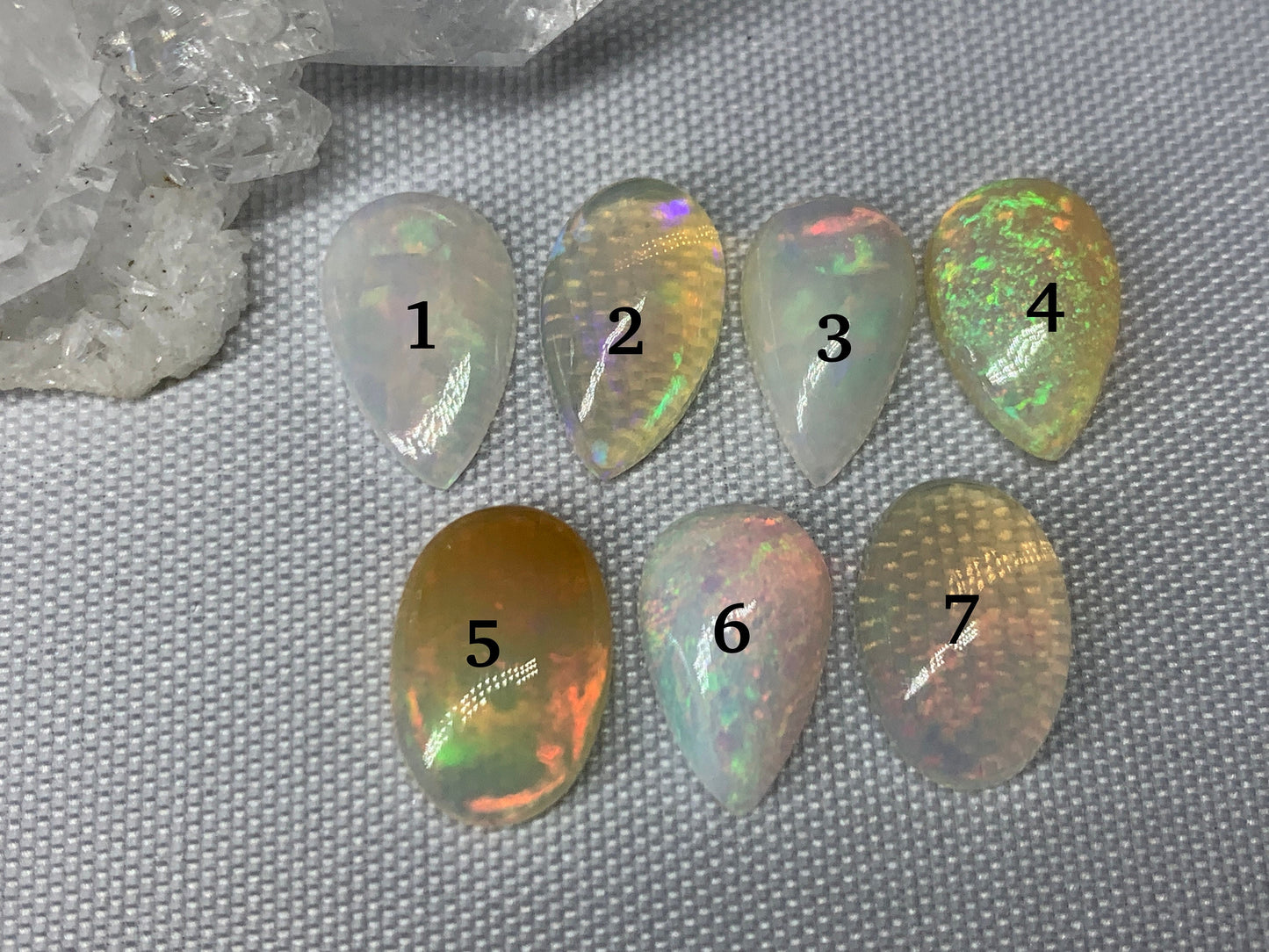 Ethiopian Opal pear 13mm long cabochon