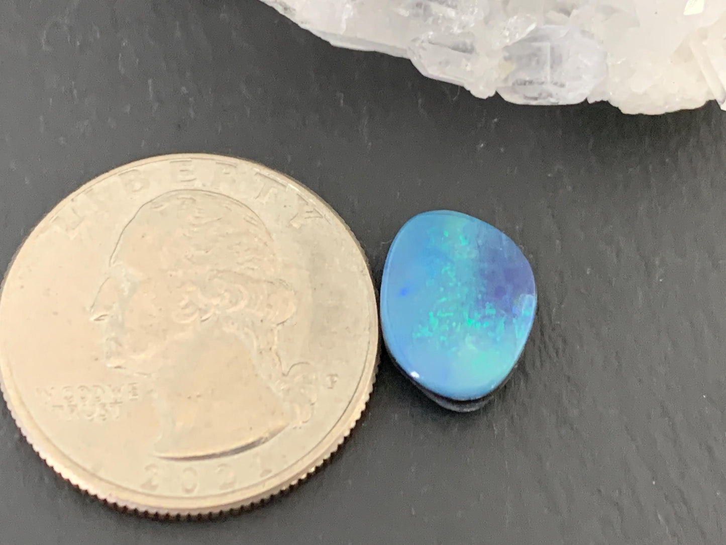 Australian Opal doublet 10x13x4mm cabochon
