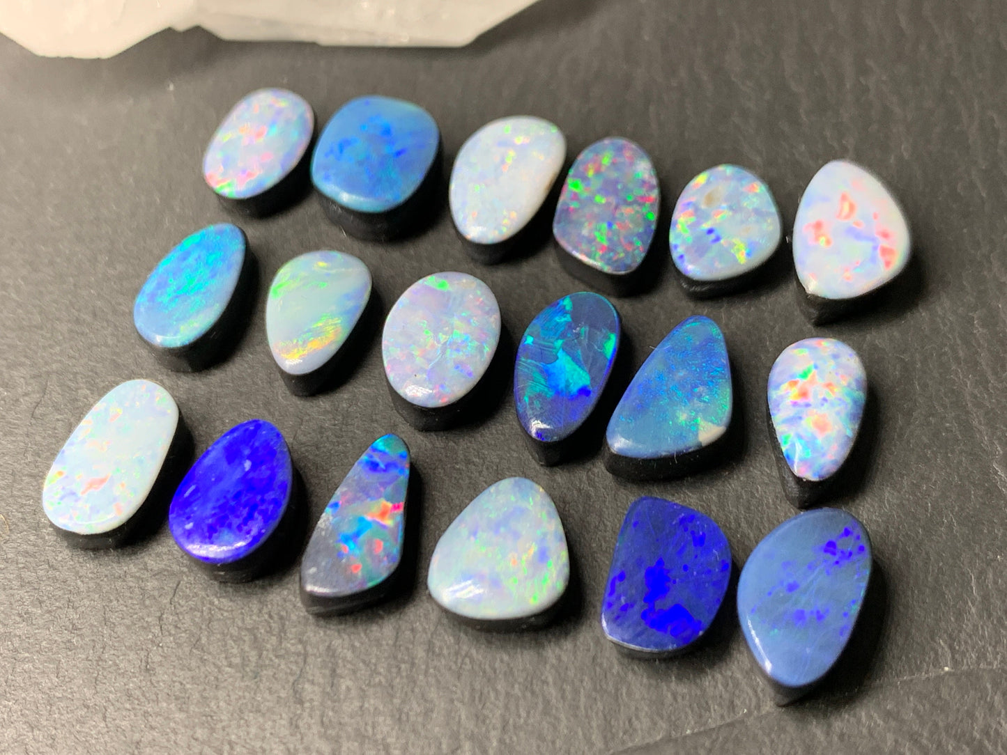 Australian Opal doublet 10-12mm long cabochon
