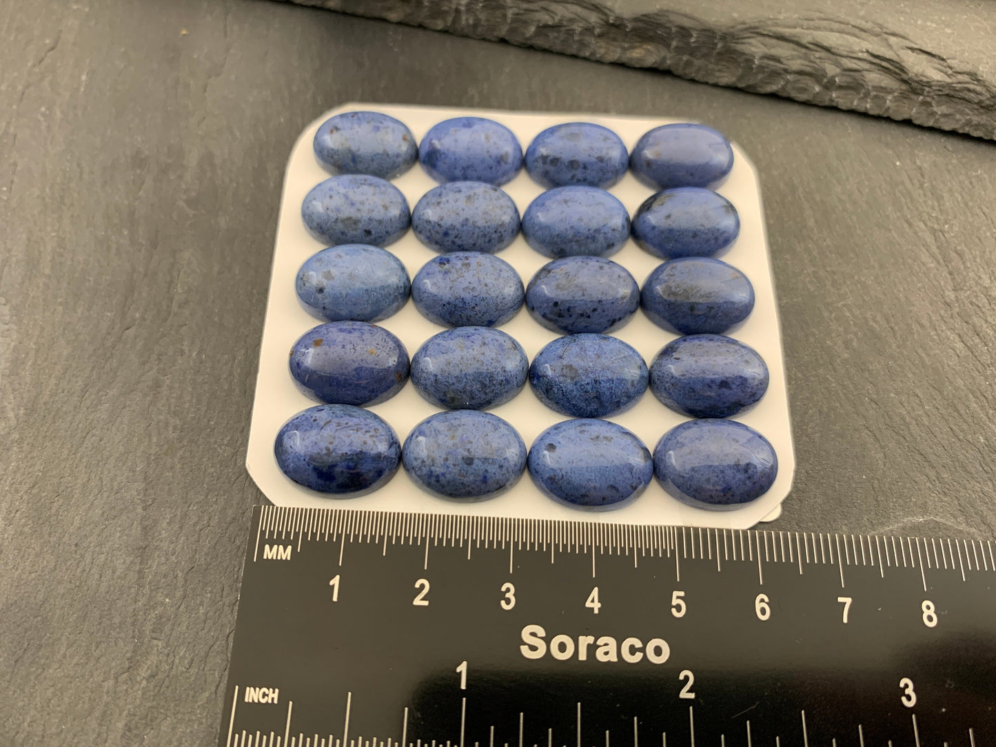 Dumortierite oval 12x16mm cabochon | Calibrated Cabochons