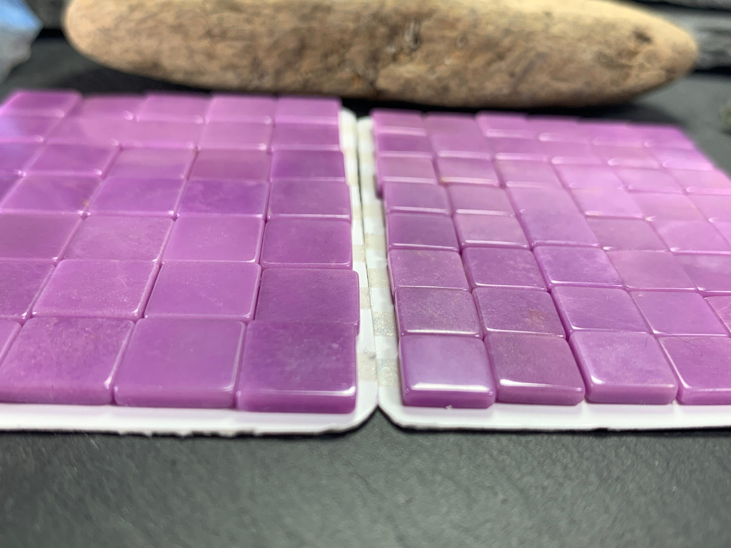 Flat Phosphosiderite square 8 & 10mm cabochon - Calibrated cabochons