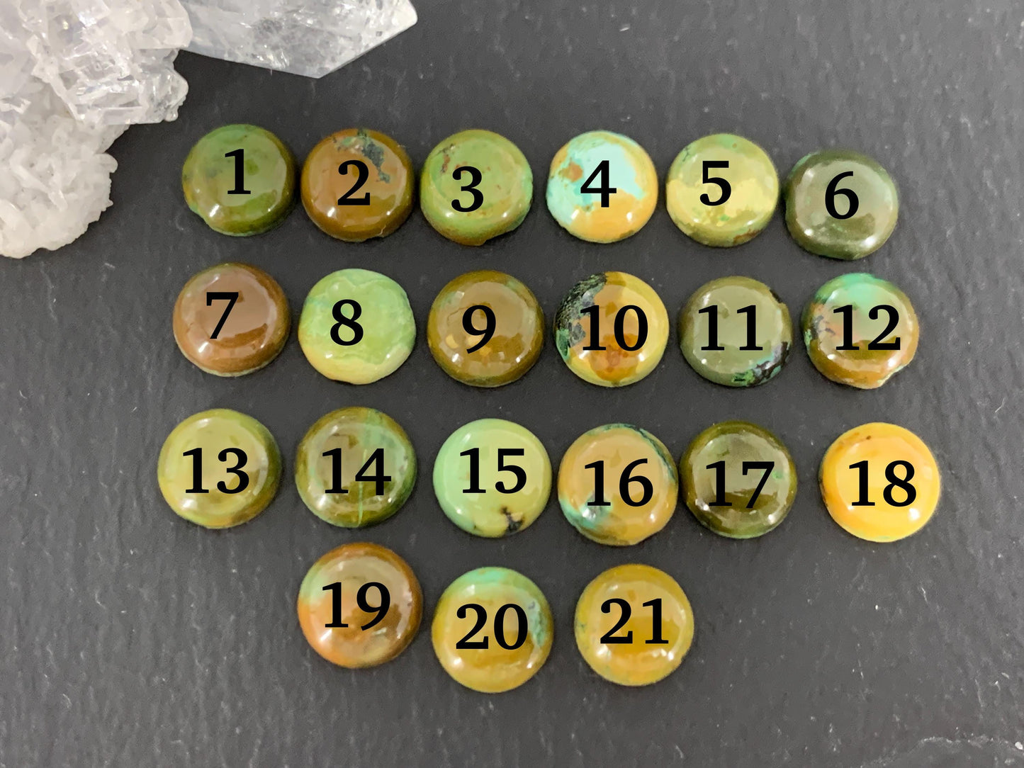 Tibetan Turquoise 7mm round cabochon