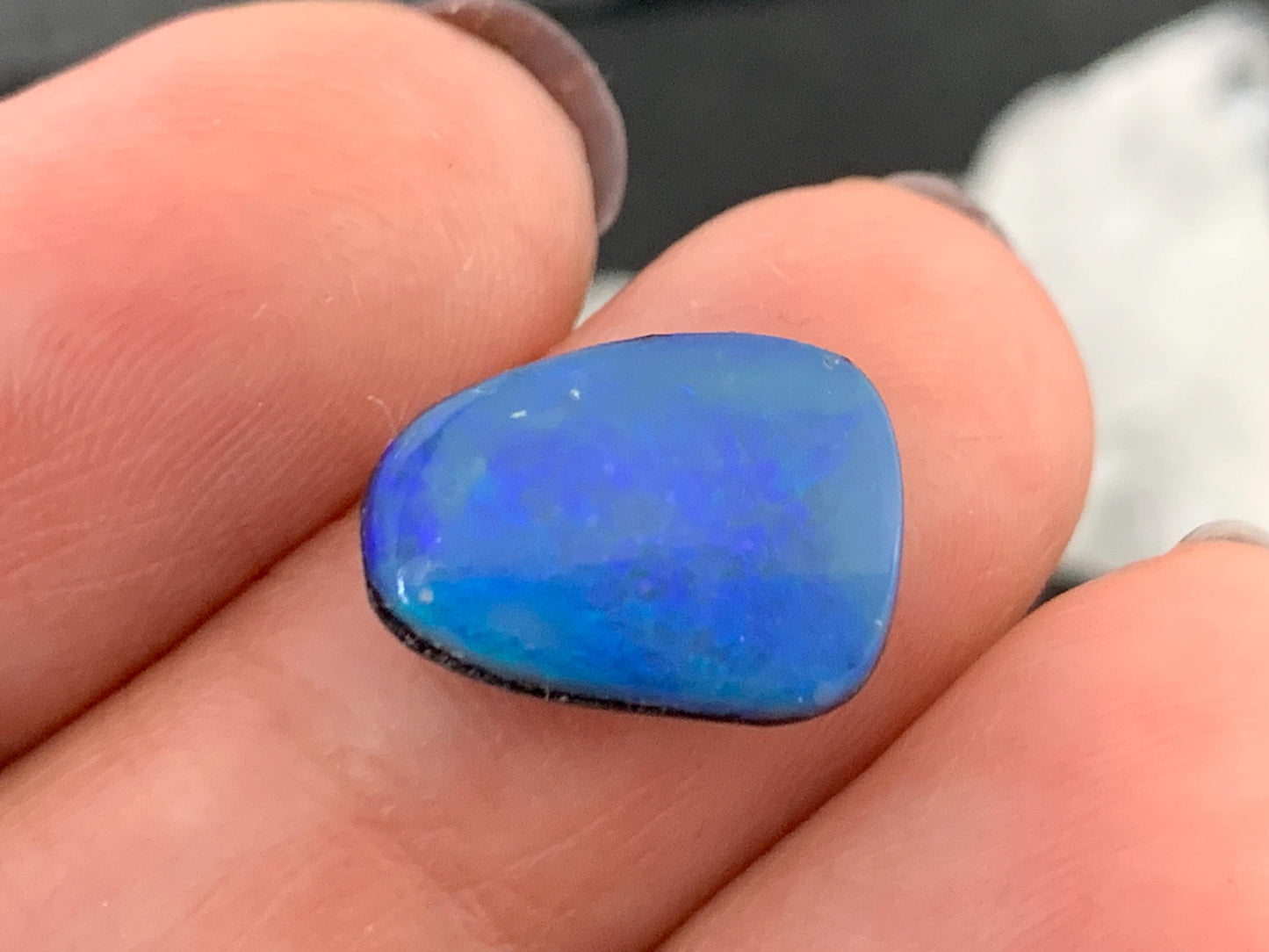 Australian Opal doublet 9x13x4.5mm cabochon