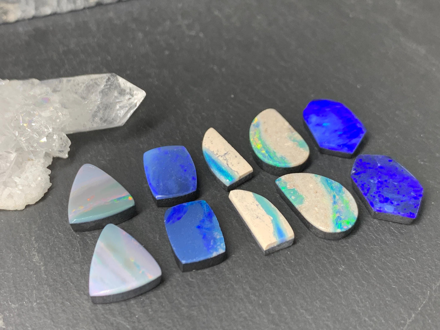 Australian Opal doublet 10-15mm long cabochon