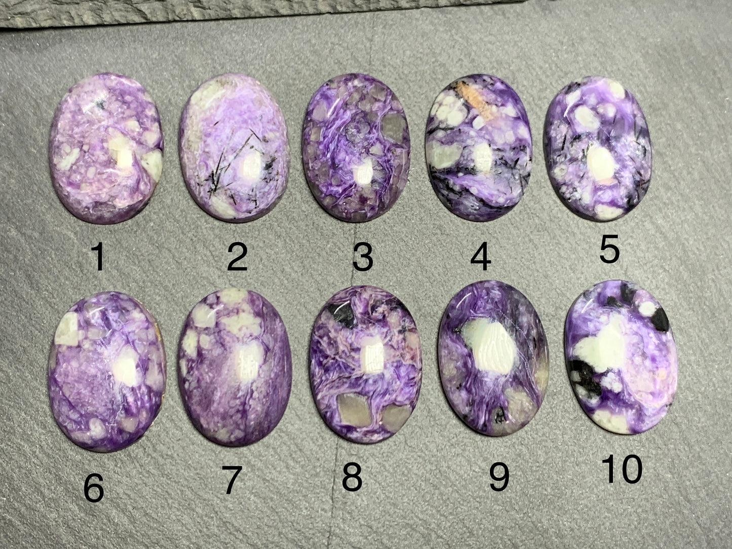 Charoite oval 18x25mm cabochon - Calibrated cabochons