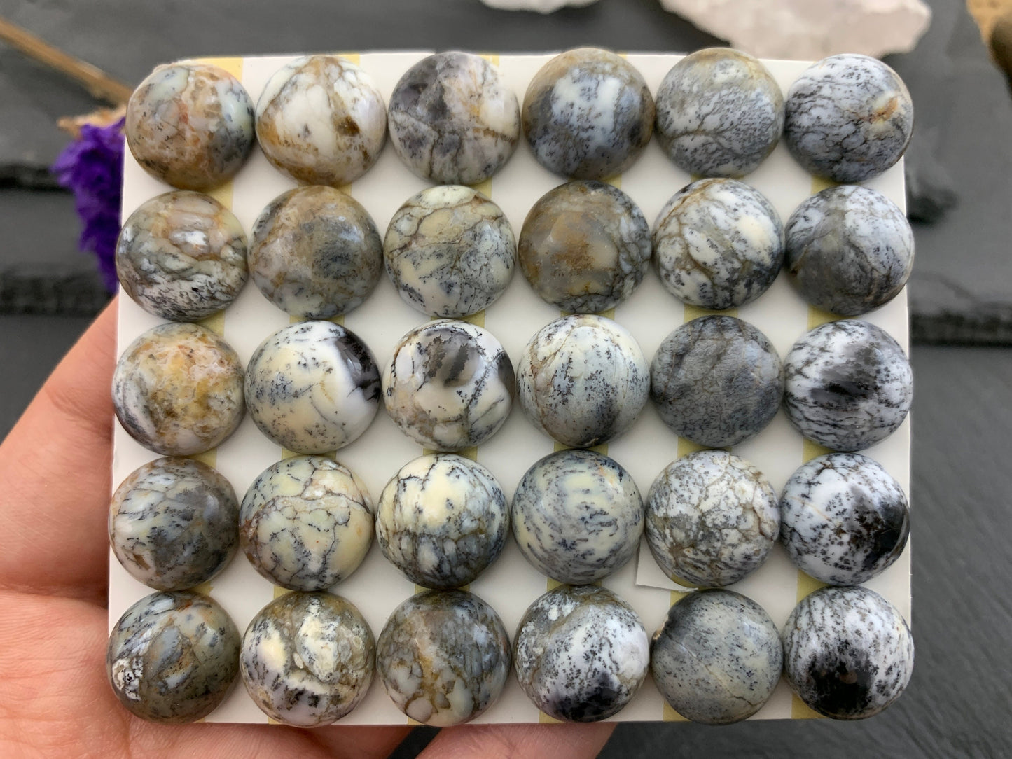Opalite round 15mm Cabochon - Calibrated cabochons