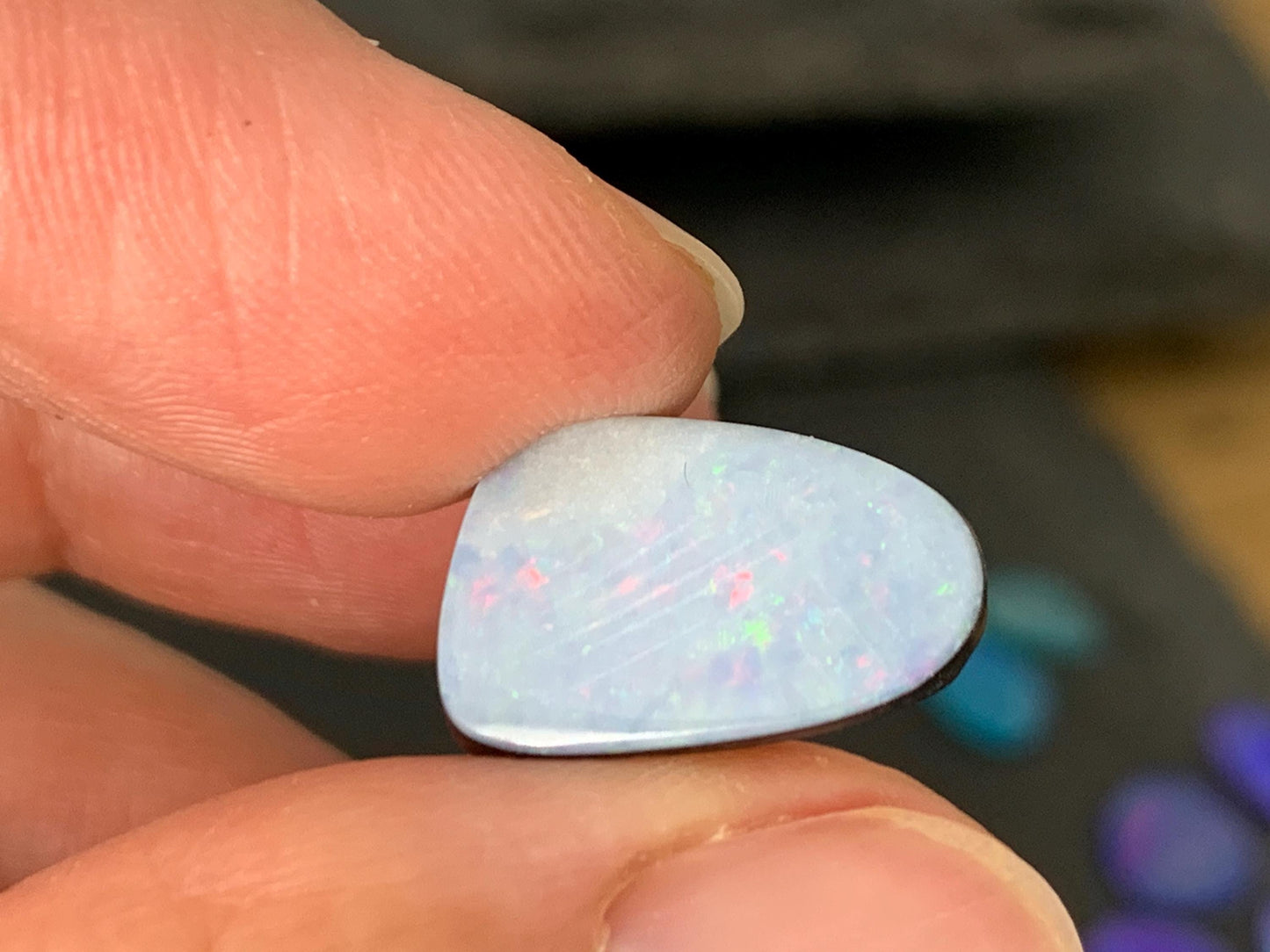Australian Opal doublet 10x15x3mm cabochon