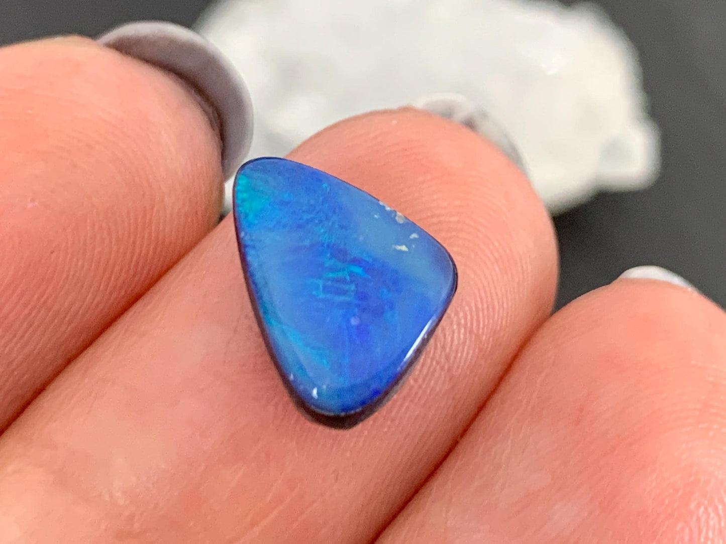 Australian Opal Doublet 8x11x3mm cabochon