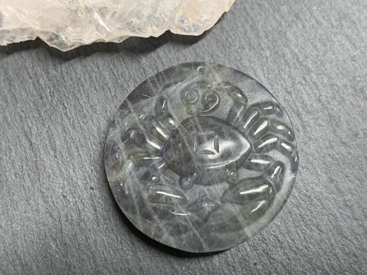 Cancer Purple Labradorite Zodiac Signs - Zodiac Constellations Carving