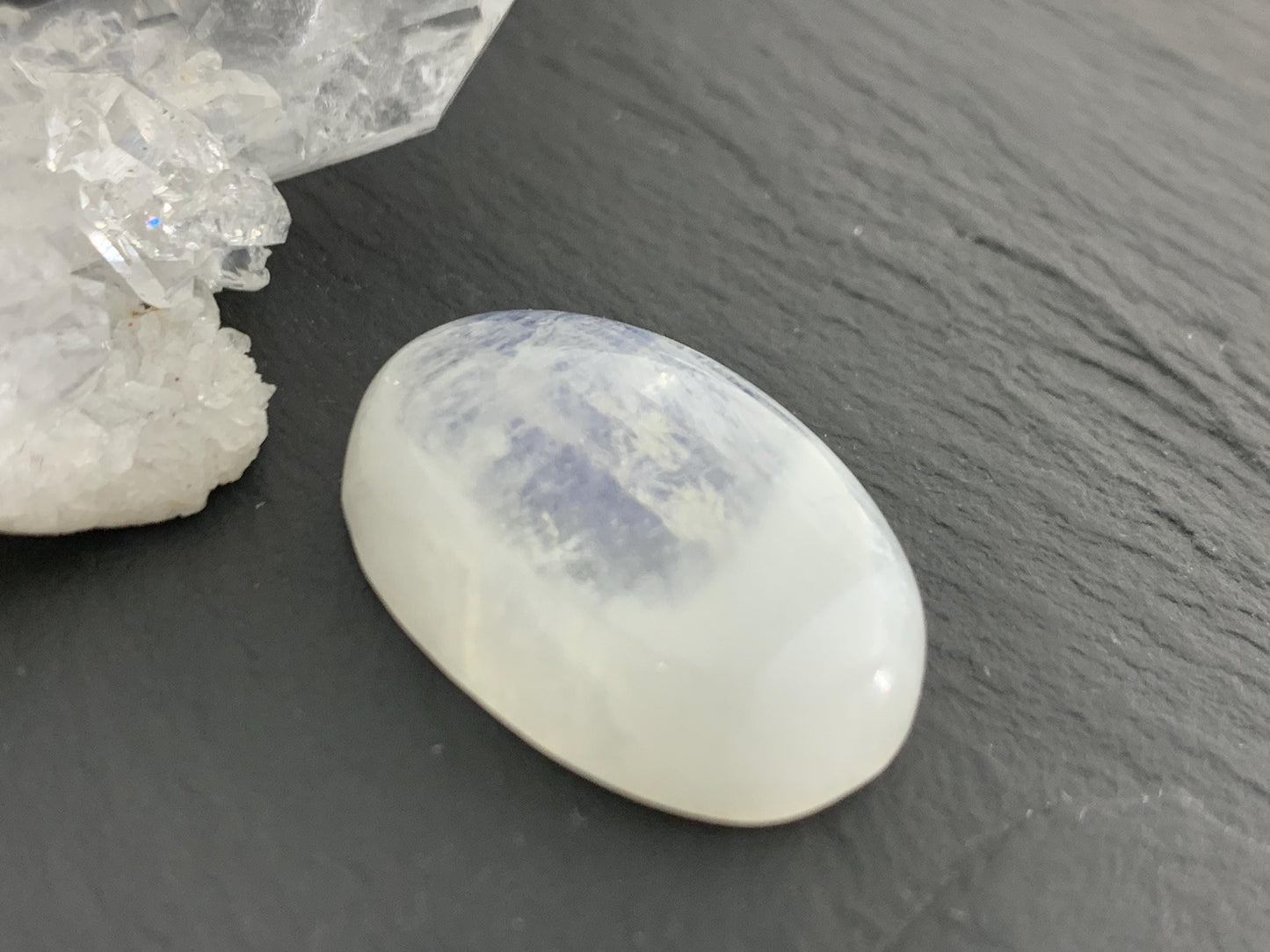 Rainbow Moonstone 25x17x7mm cabochon