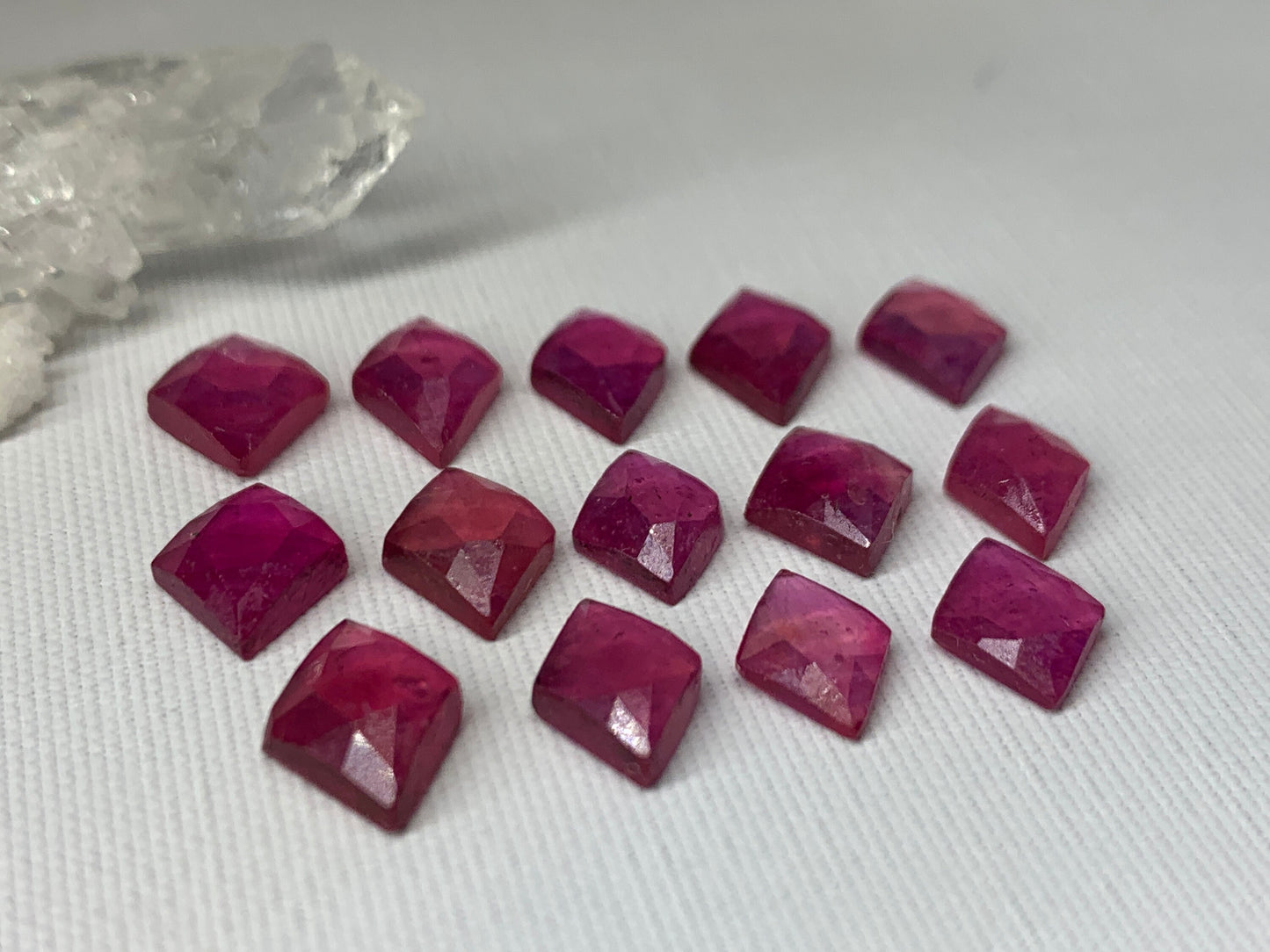 Faceted 10-11mm Thailand Pink Sapphire cabochon