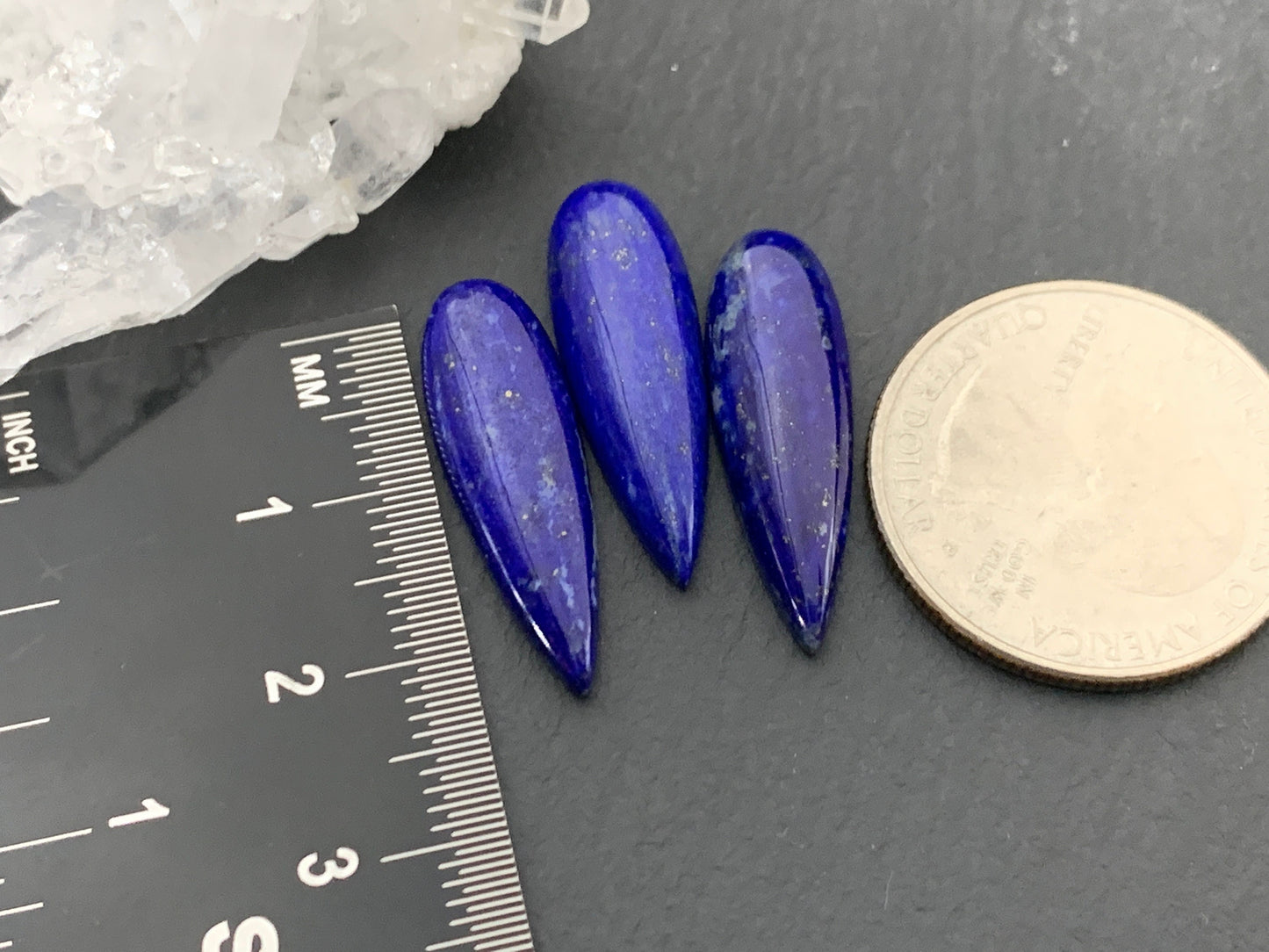 Lapis Lazuli pear 8x25mm Cabochon - Calibrated cabochons