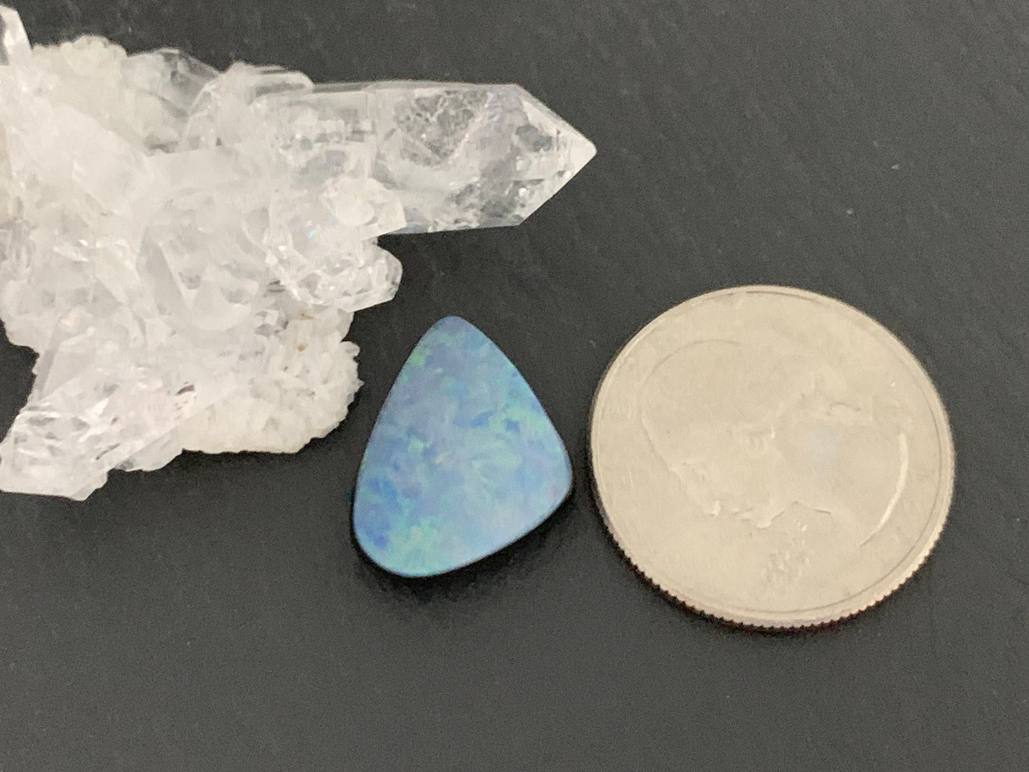 Australian Opal doublet 14x18x4mm cabochon