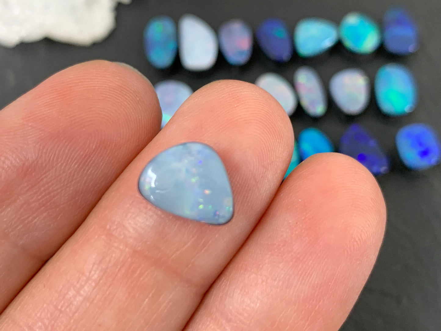 Australian Opal Doublet 8-12mm long cabochon