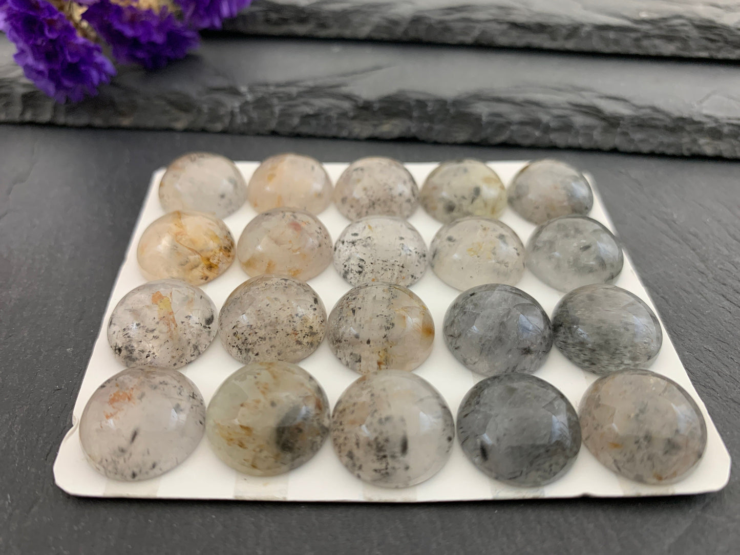 Super 7 round 15mm cabochon - Calibrated cabochons