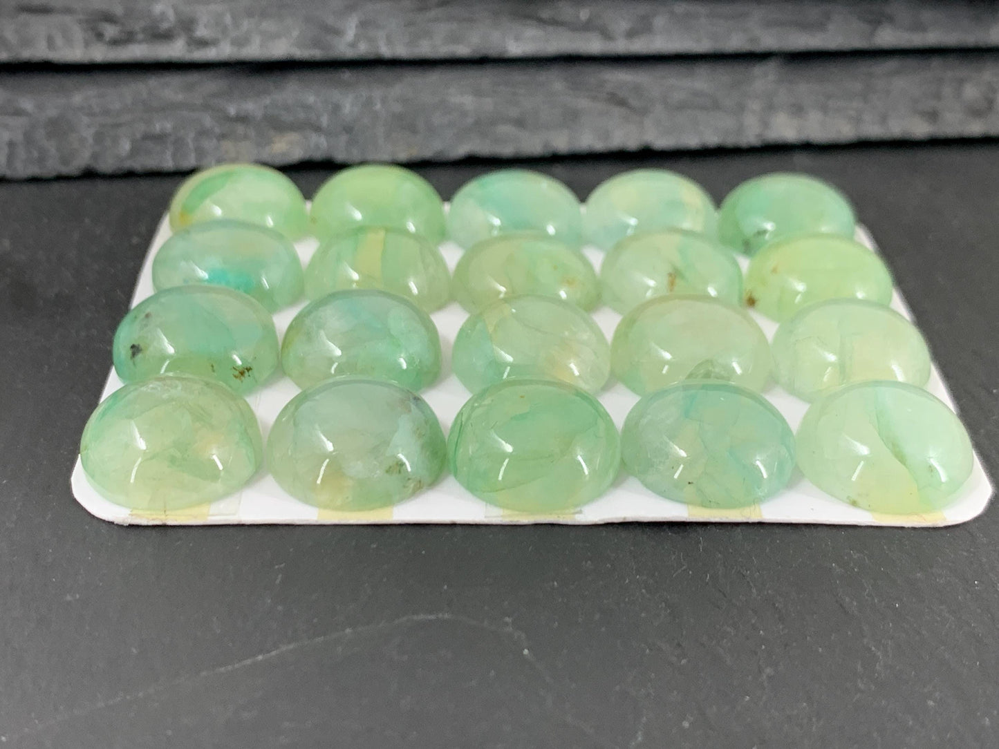 Chrysocolla round 15mm cabochon - Calibrated cabochons