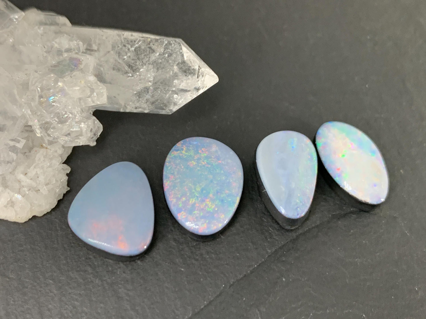 Australian Opal doublet 12-13mm long cabochon