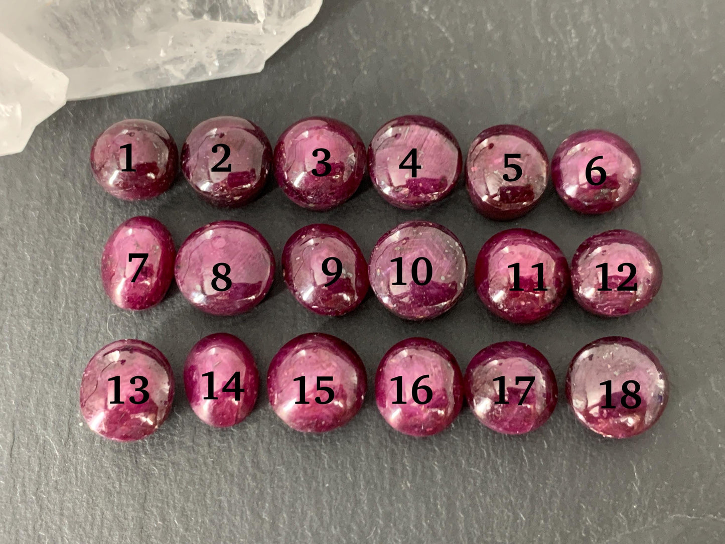Ruby cabochon 8-9mm long
