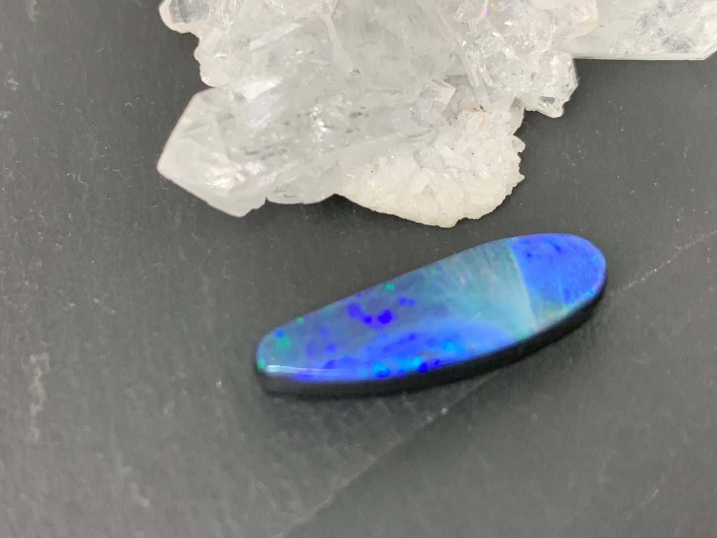 Australian Opal doublet 7x22x4mm cabochon