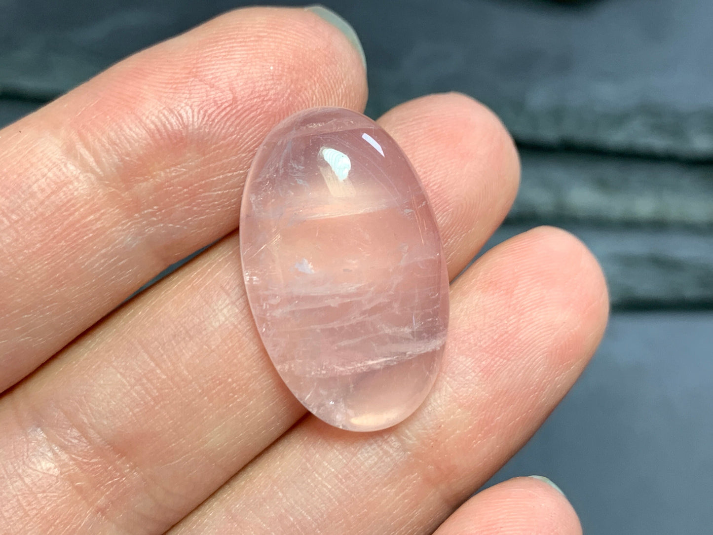 Rose Quartz oval 16x26mm cabochon - Calibrated cabochons