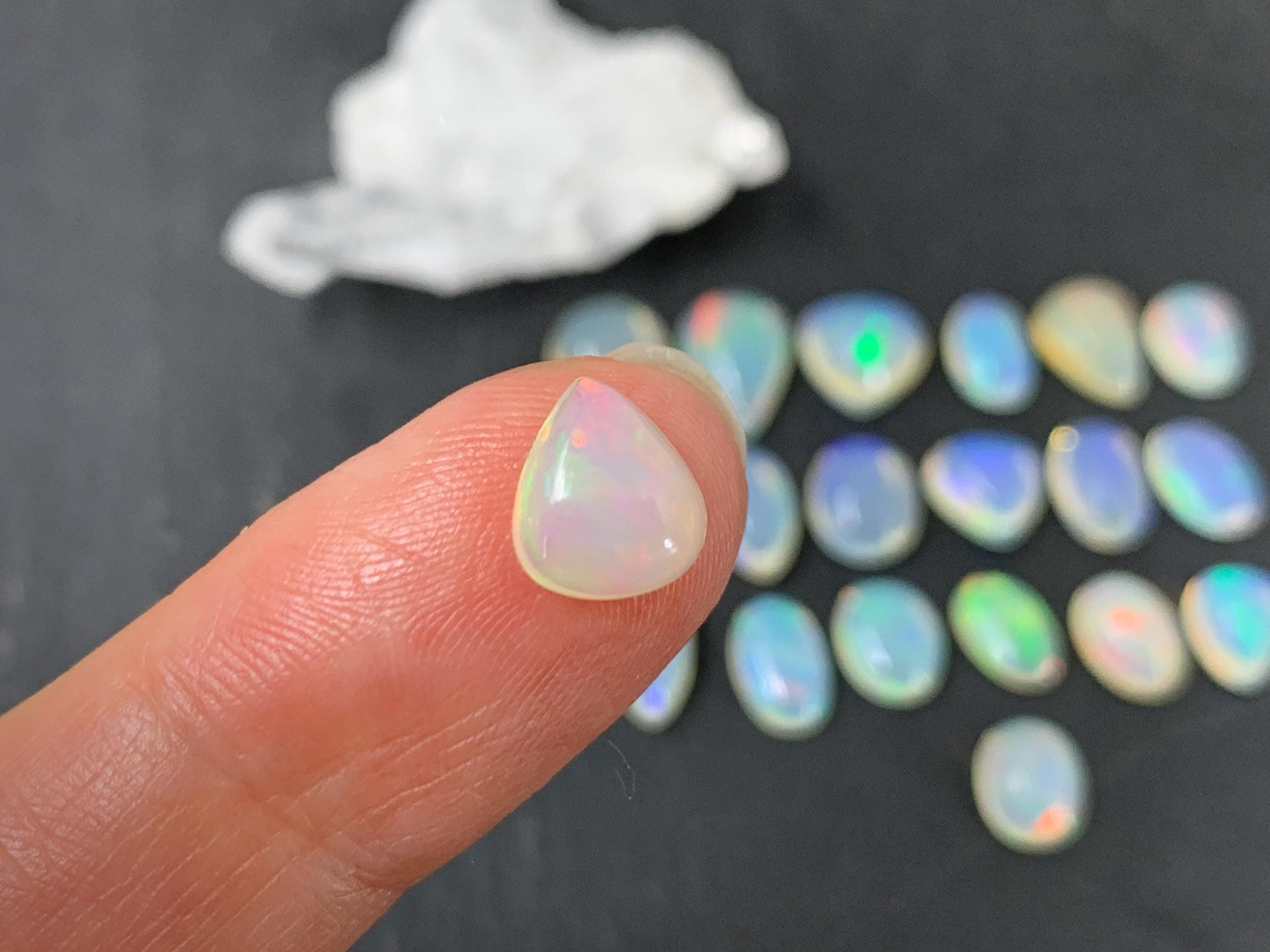 Ethiopian Opal 9-12mm long cabochon