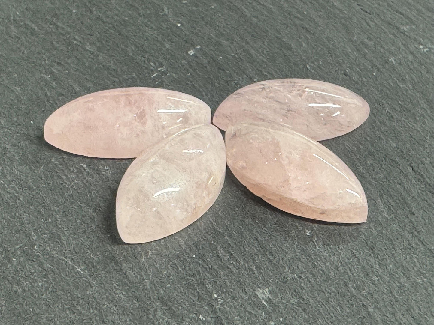 Pink Morganite marquise 10x20mm cabochon - Calibrated cabochons