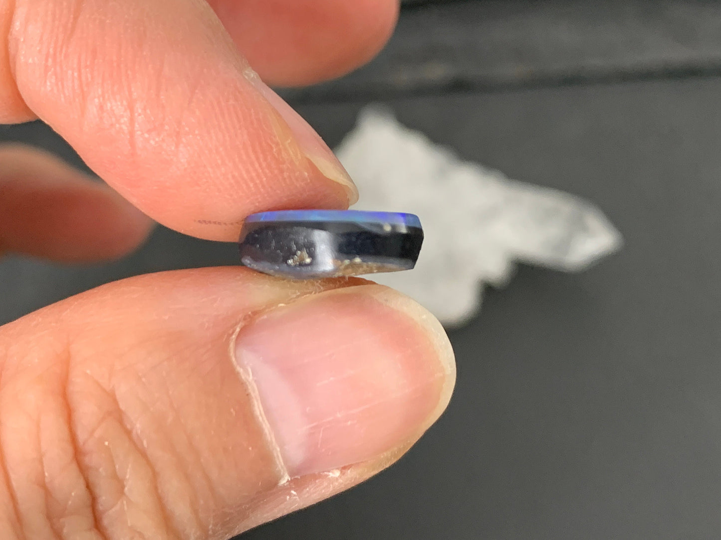 Australian Opal doublet 12x16x4mm cabochon