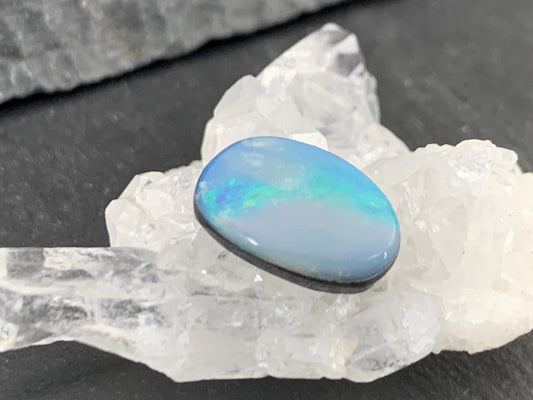 Australian Opal doublet 9x14x4mm cabochon