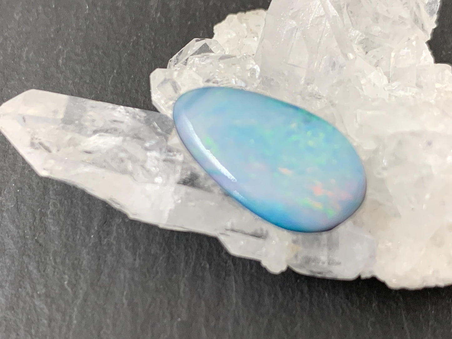 Australian Opal doublet cabochon 9x17x5mm