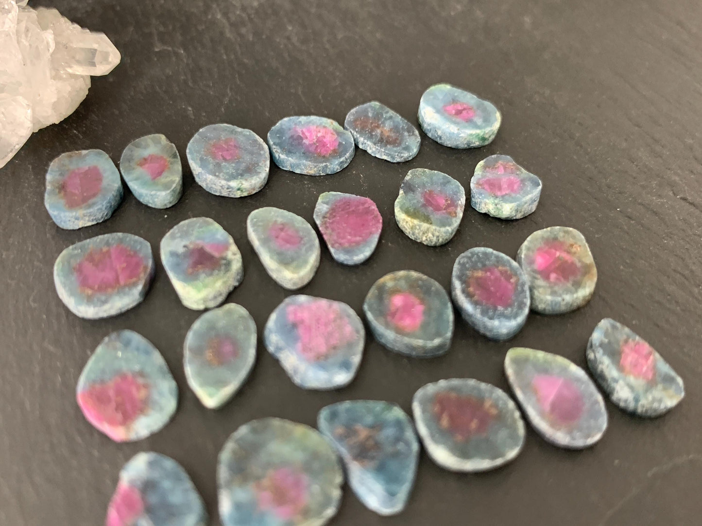 Watermelon Ruby 11mm long slice