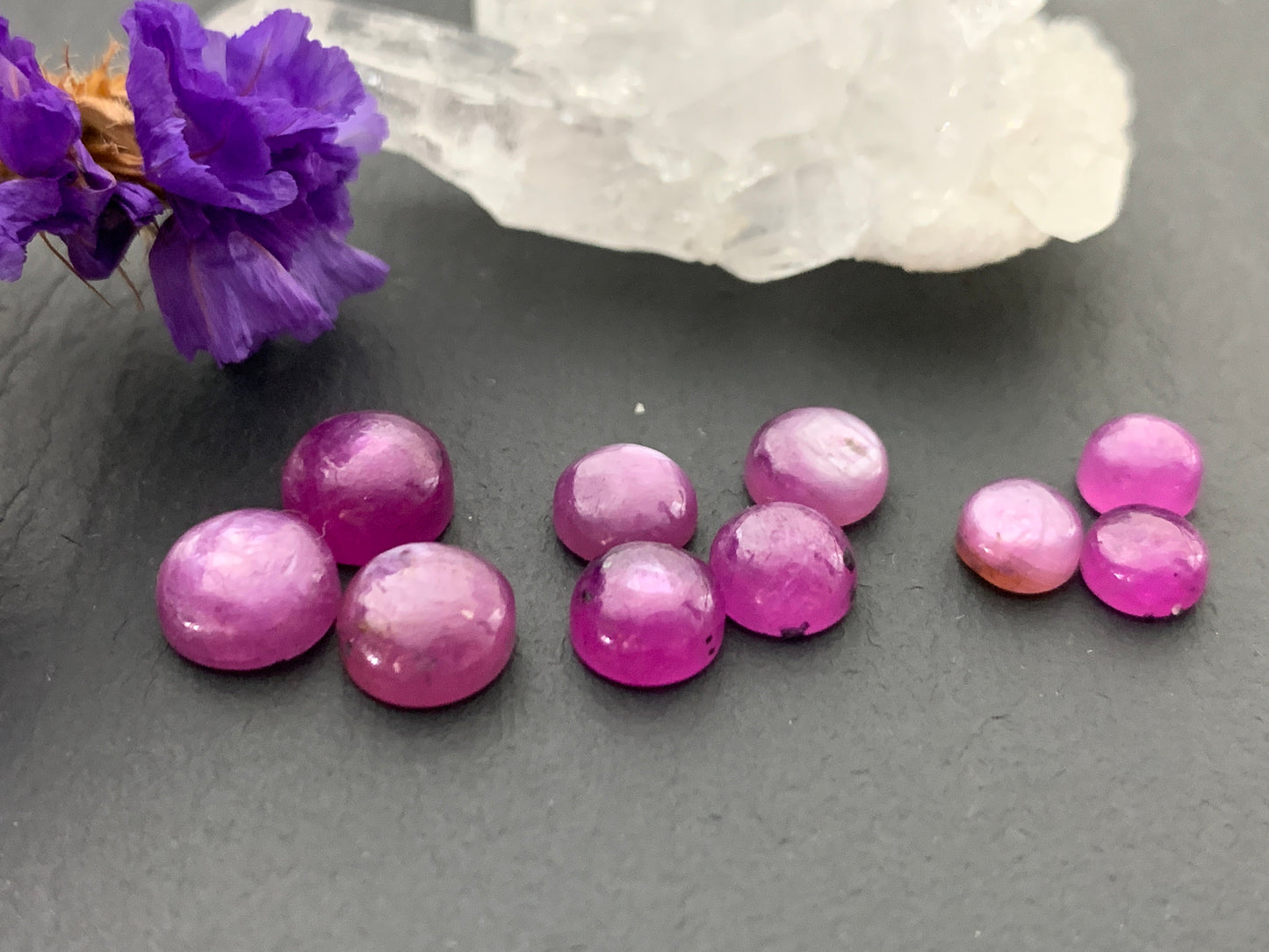 Silky Star Sapphire round 5mm, 6mm,7mm cabochon