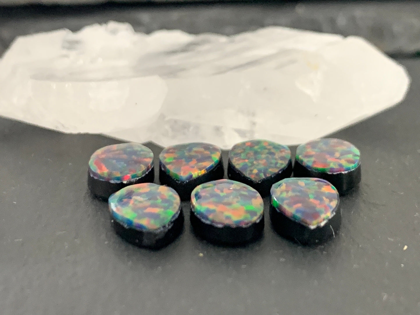 Aurora Opal cabochon - Doublet cabochons
