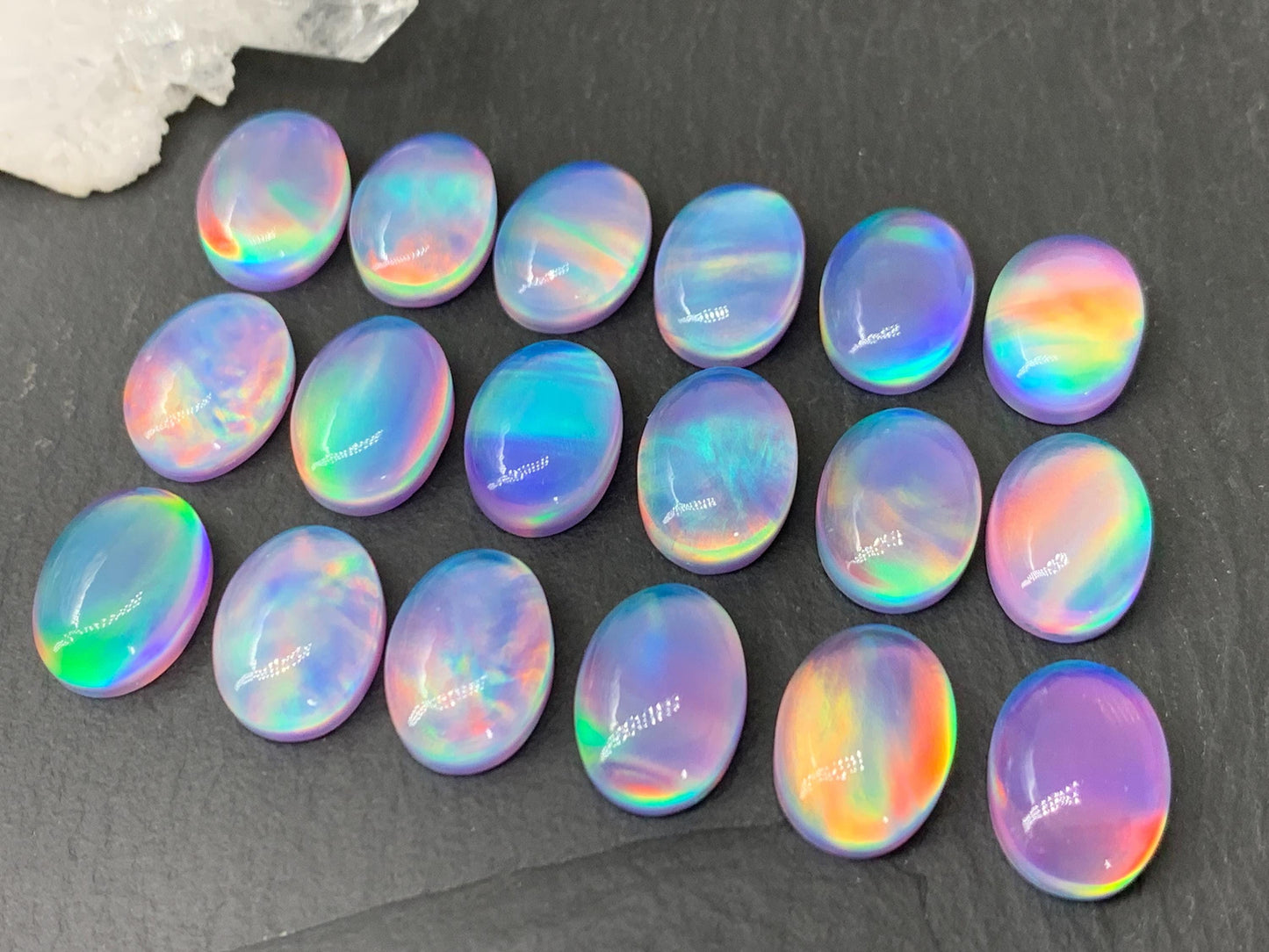 Aurora Opal oval 10x14mm cabochons - AO108-1 - Doublet cabochon