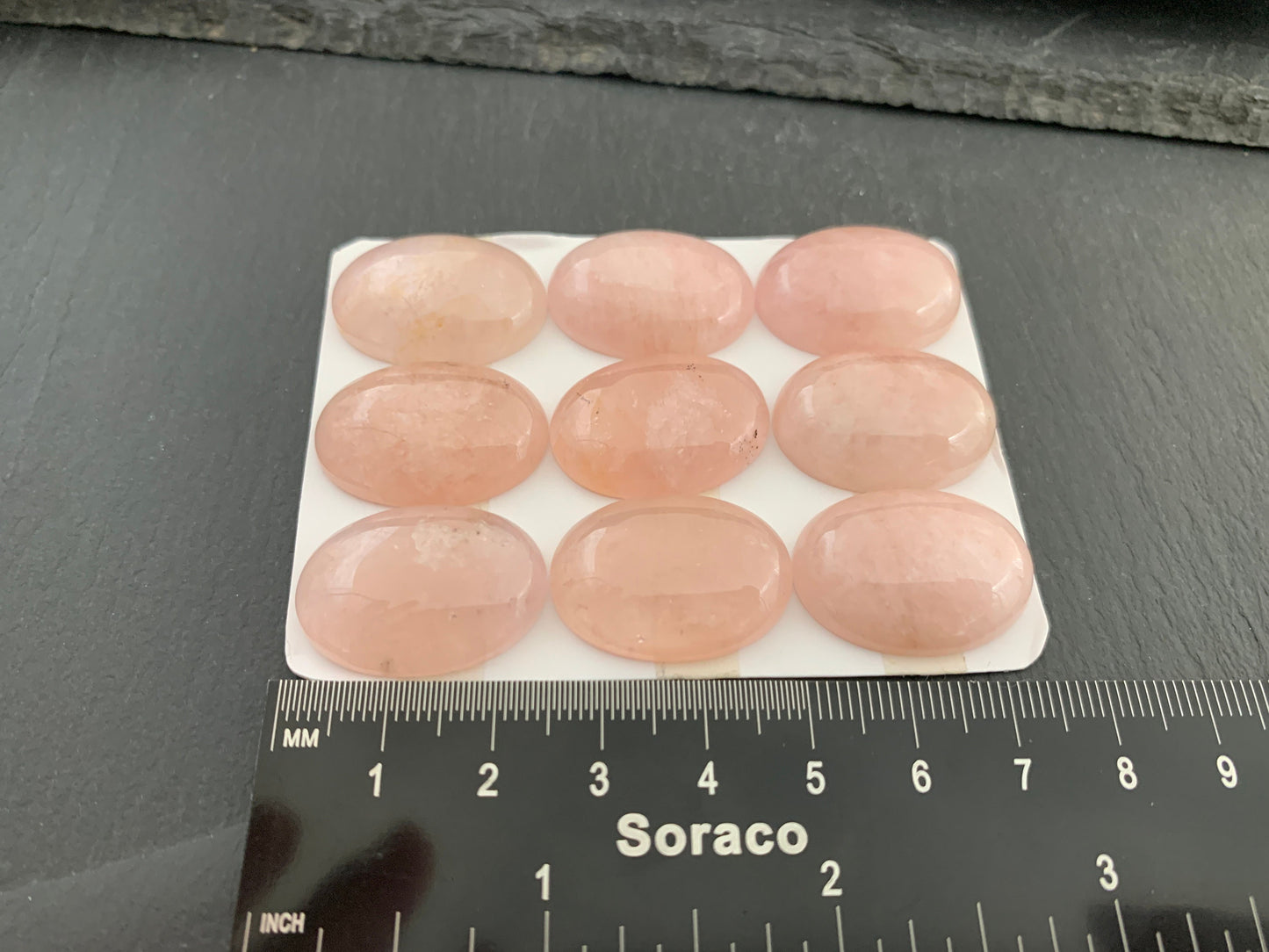 Morganite oval 18x25mm cabochon - Calibrated cabochons
