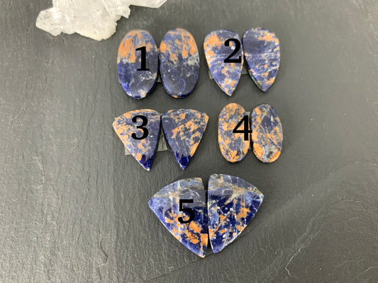 Sodalite Pairs 18-24mm long Cabochon *