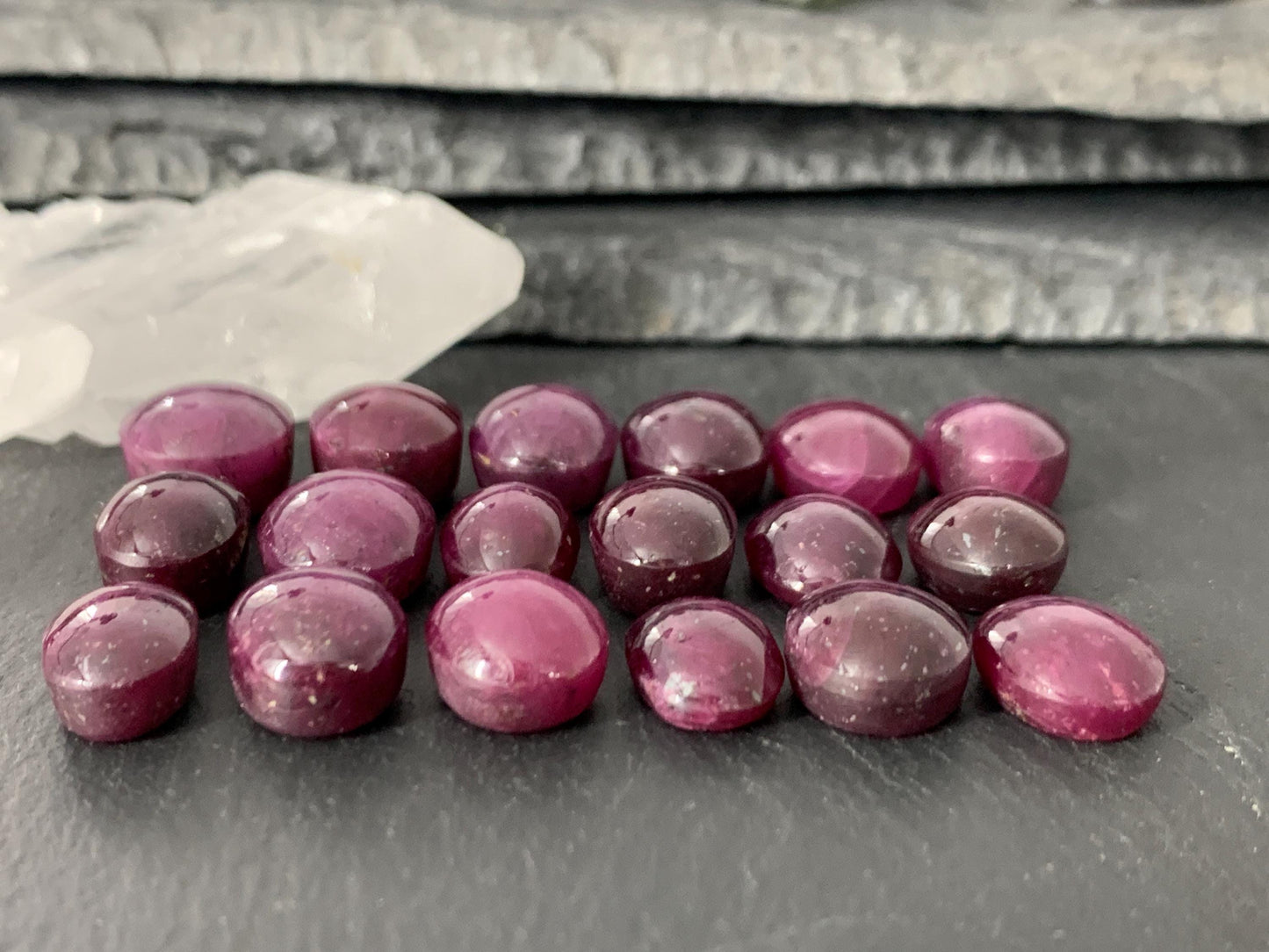 Ruby cabochon 12-13mm long