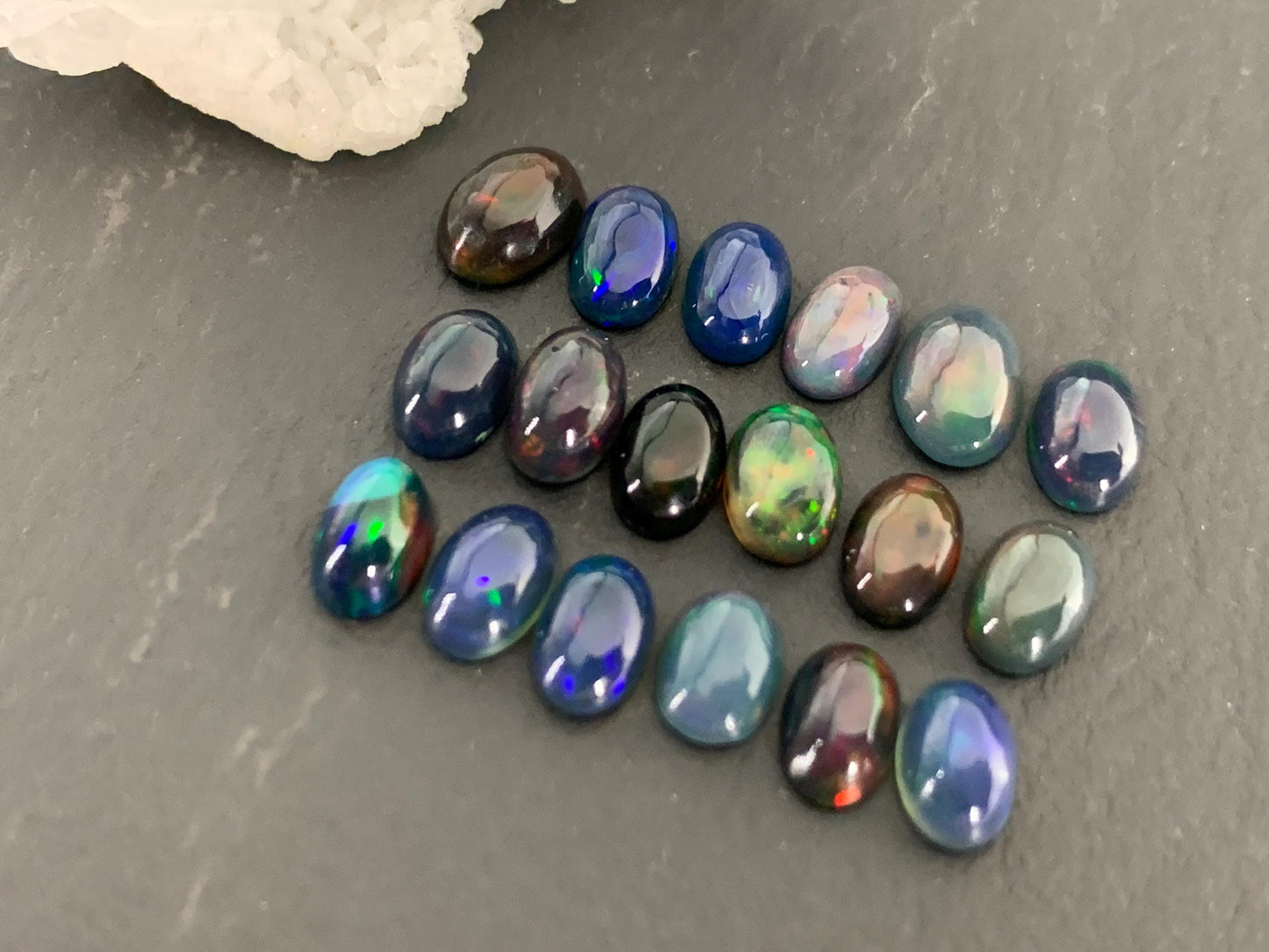 Natural Ethiopian Opal oval 4x6mm cabochon