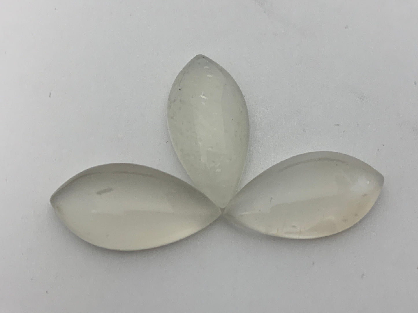 White Moonstone Cabochon - Natural 10x20mm Miss Asia Shape, Calibrated Gemstone