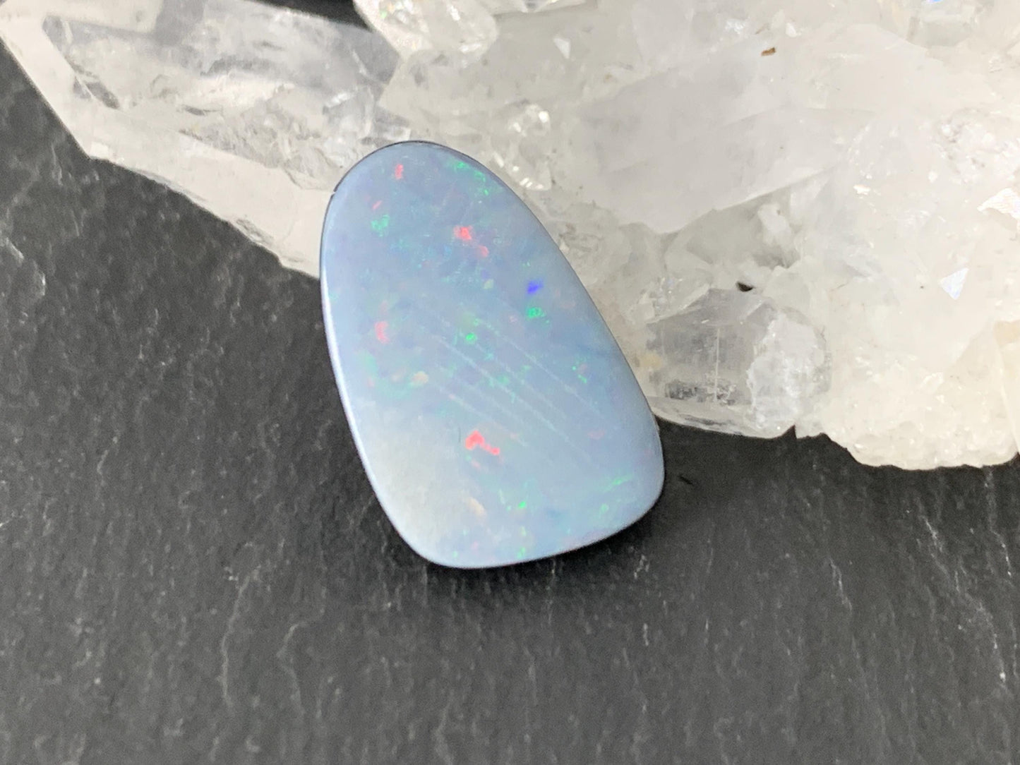 Australian Opal doublet 10x15x3mm cabochon