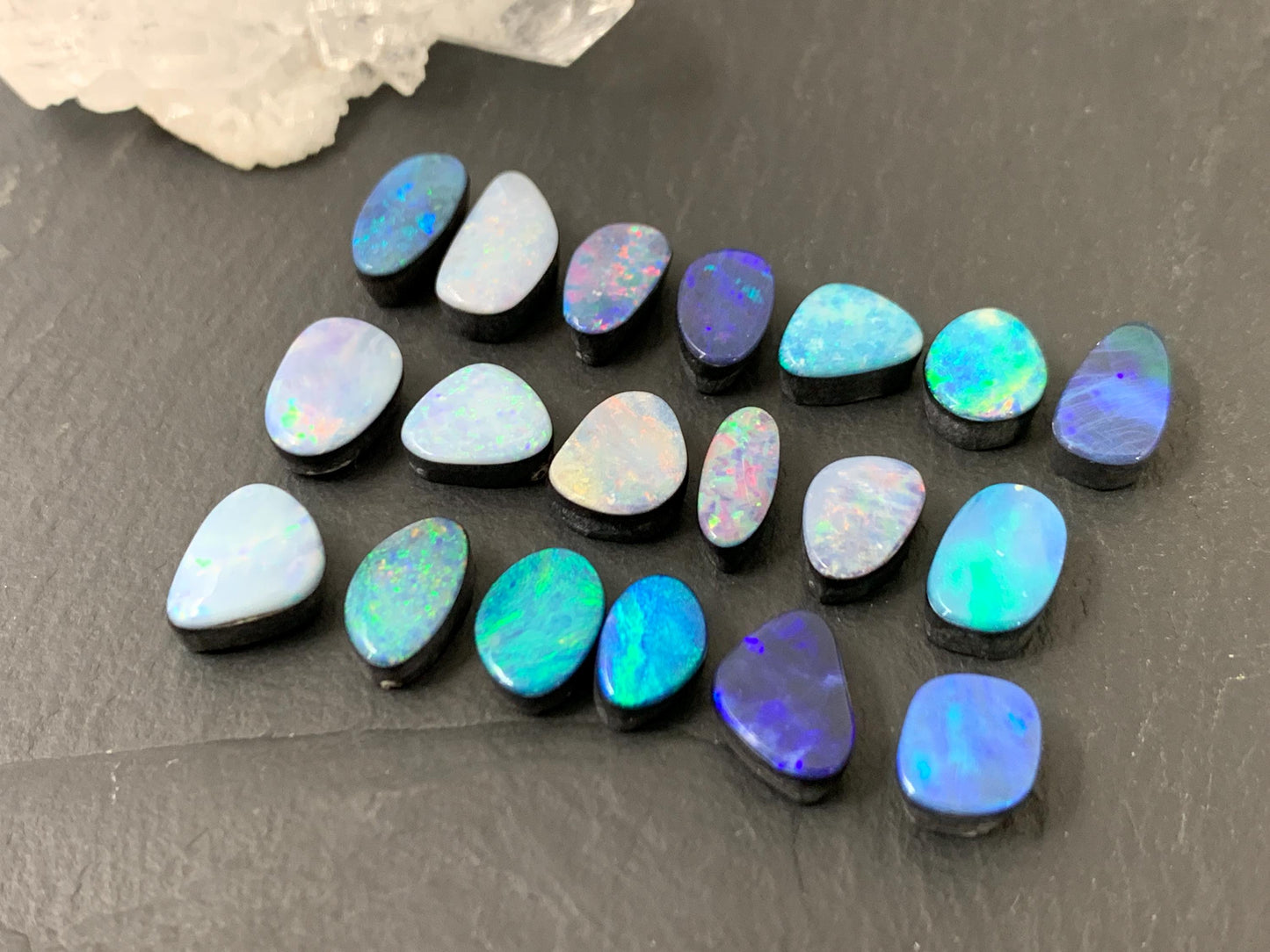 Australian Opal Doublet 8-12mm long cabochon