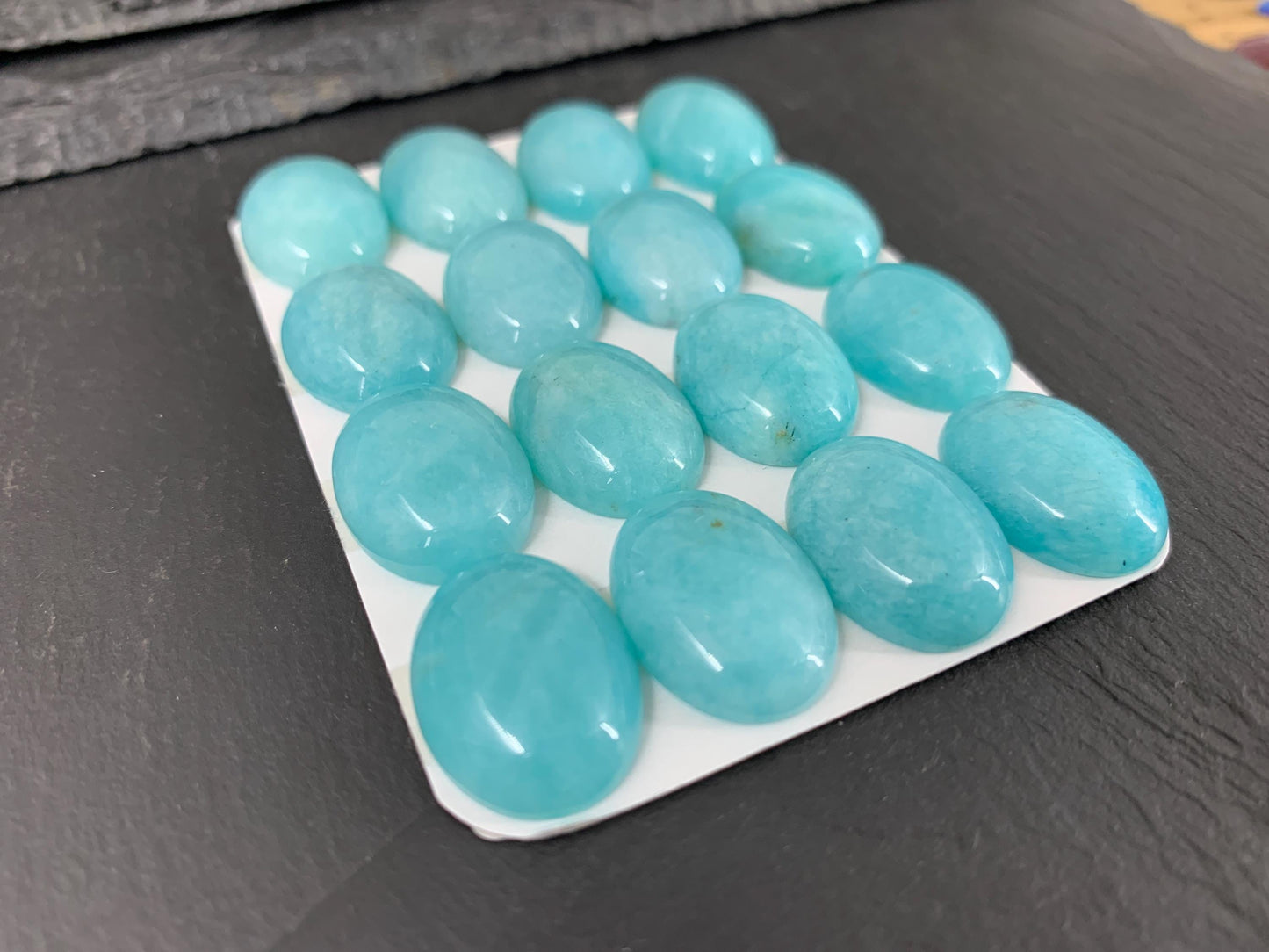 Amazonite oval 15x20mm cabochon - Calibrated cabochons