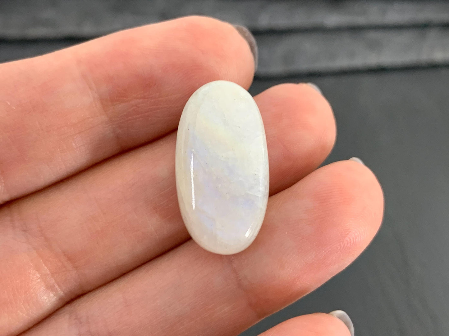 Rainbow Moonstone oval 23x12x7mm cabochon