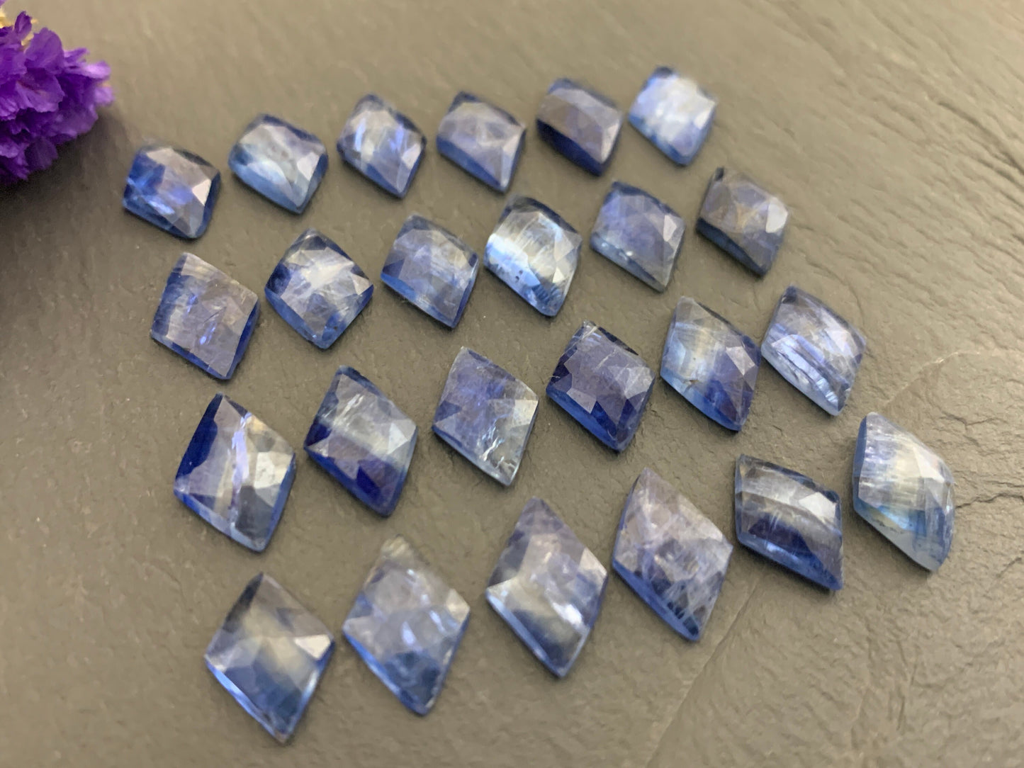Faceted Kyanite 8x12mm Cabochon- select your cabochon