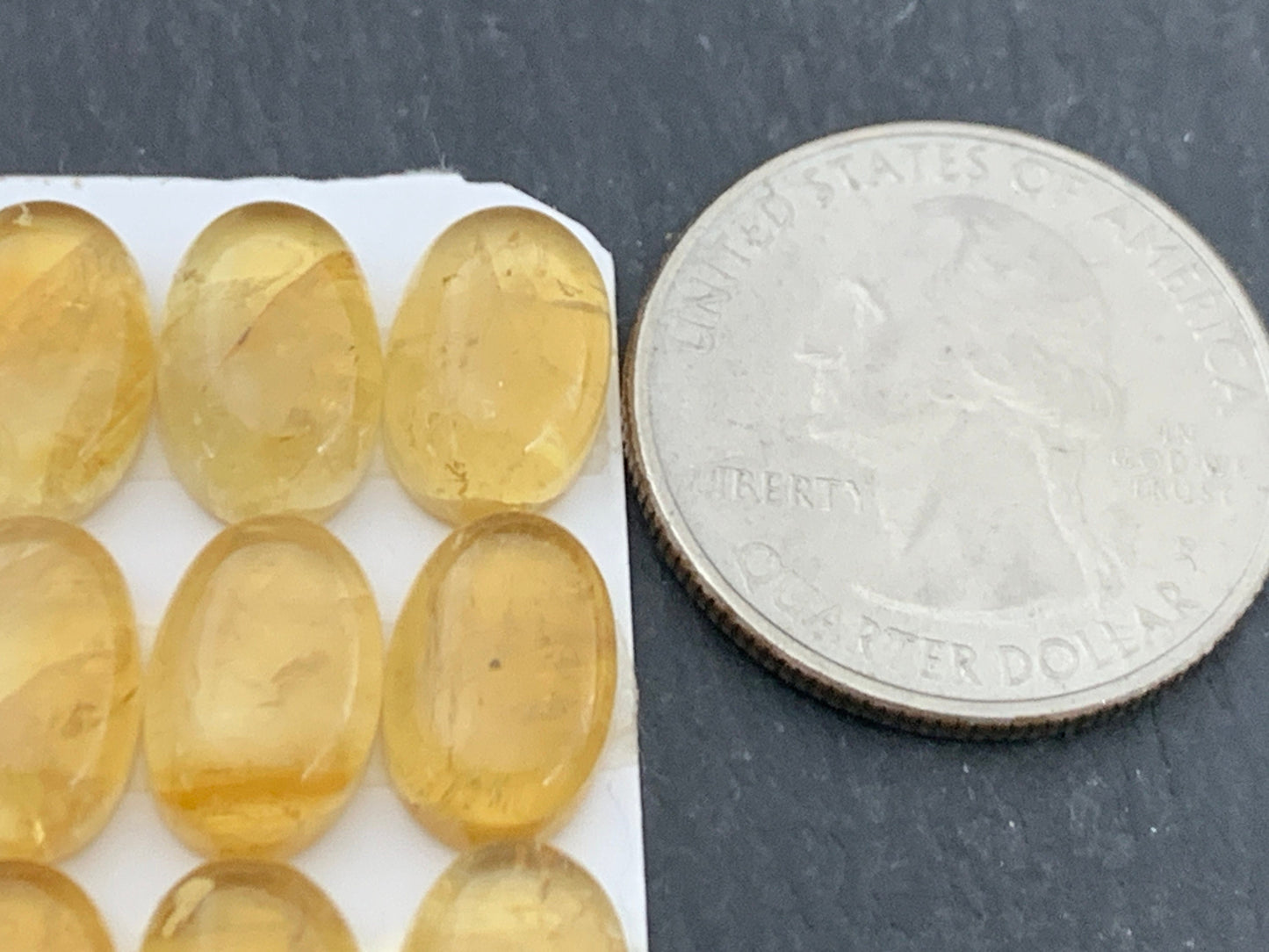 Citrine oval 8x12mm cabochon - Calibrated cabochons