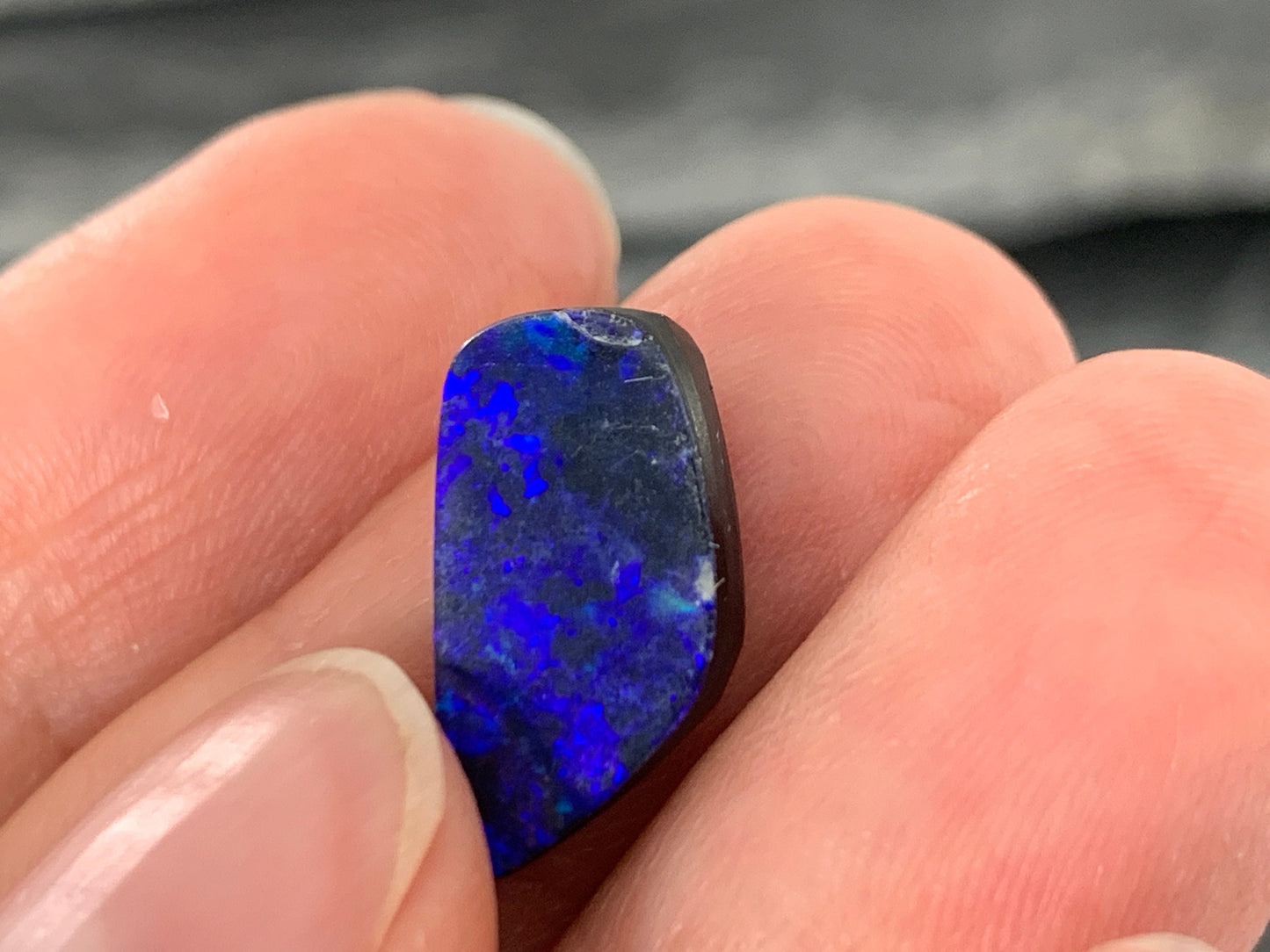 Australian Opal doublet 8x16x3mm cabochon