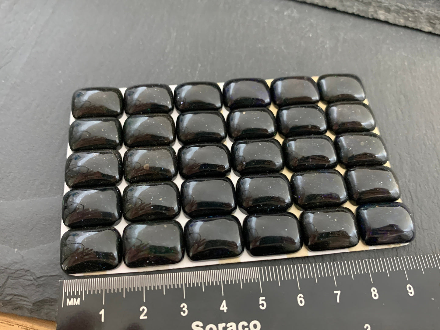 Black Andamooka Opal 12x16mm cabochon - Matrix Australian Opal