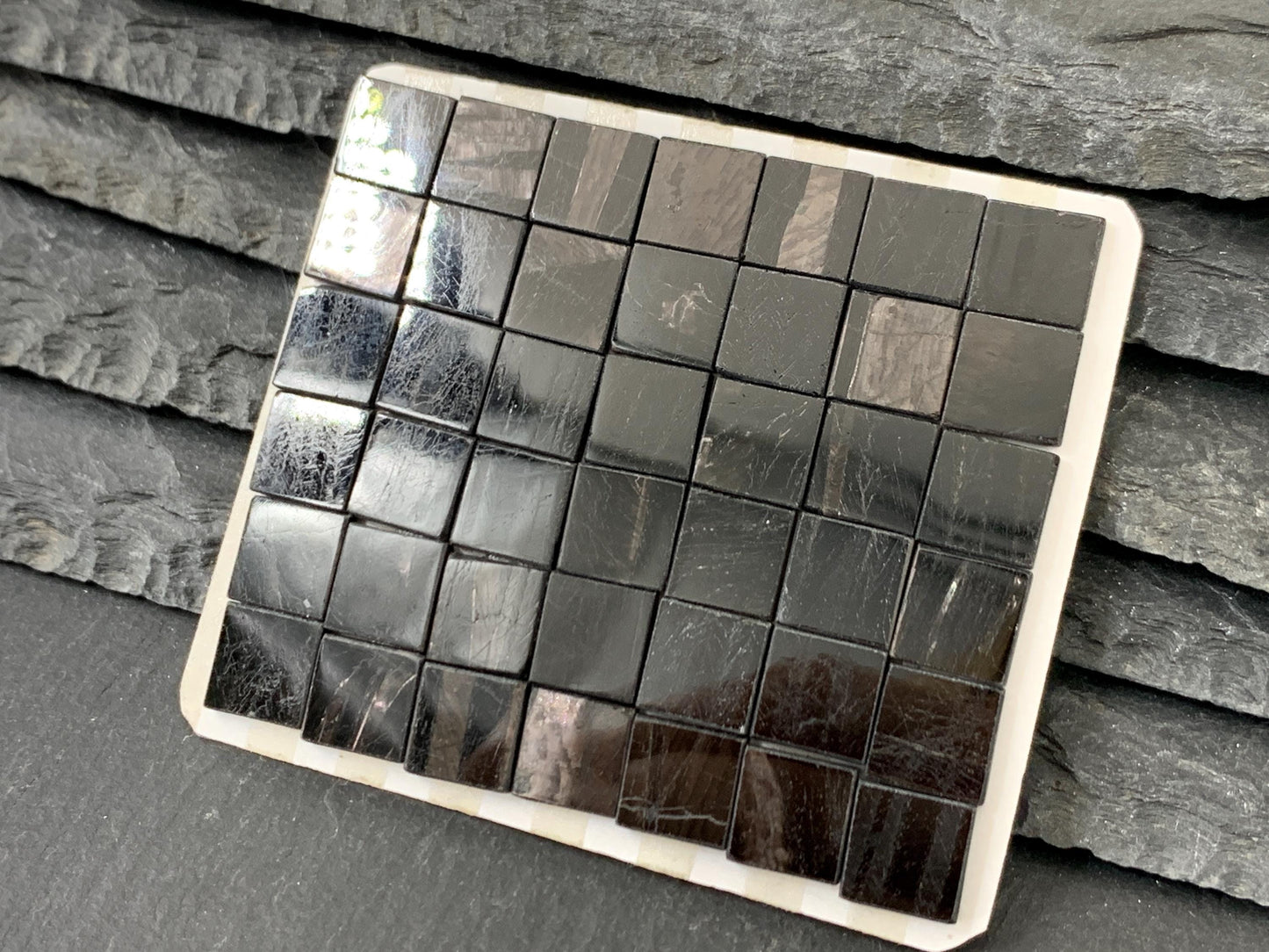 Flat Hypersthene square 10mm cabochon - Calibrated cabochons