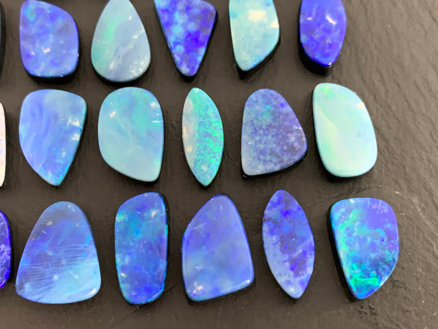 Australian Opal doublet 12-15mm long cabochon