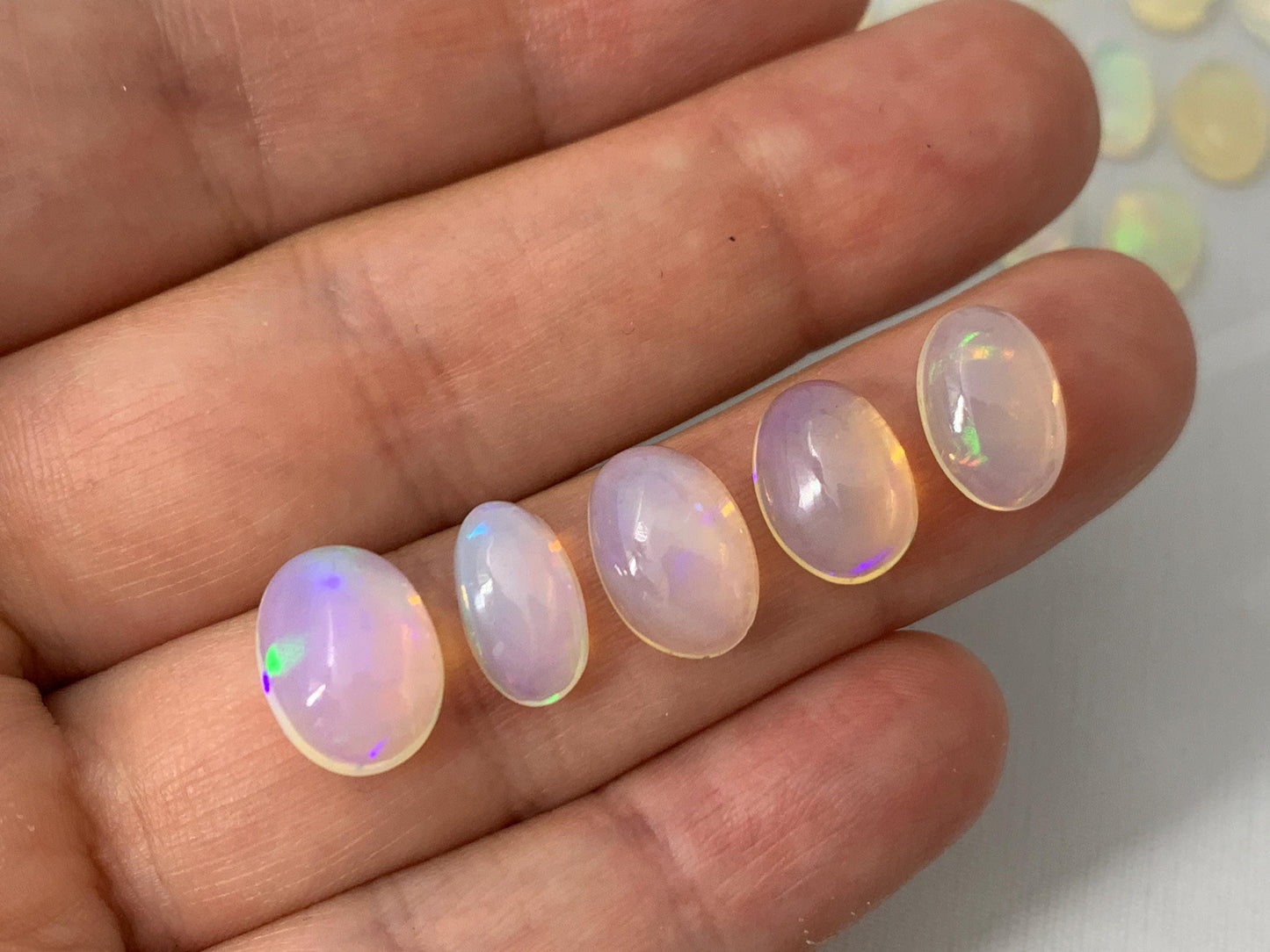 Ethiopian Opal 10-11mm long cabochon