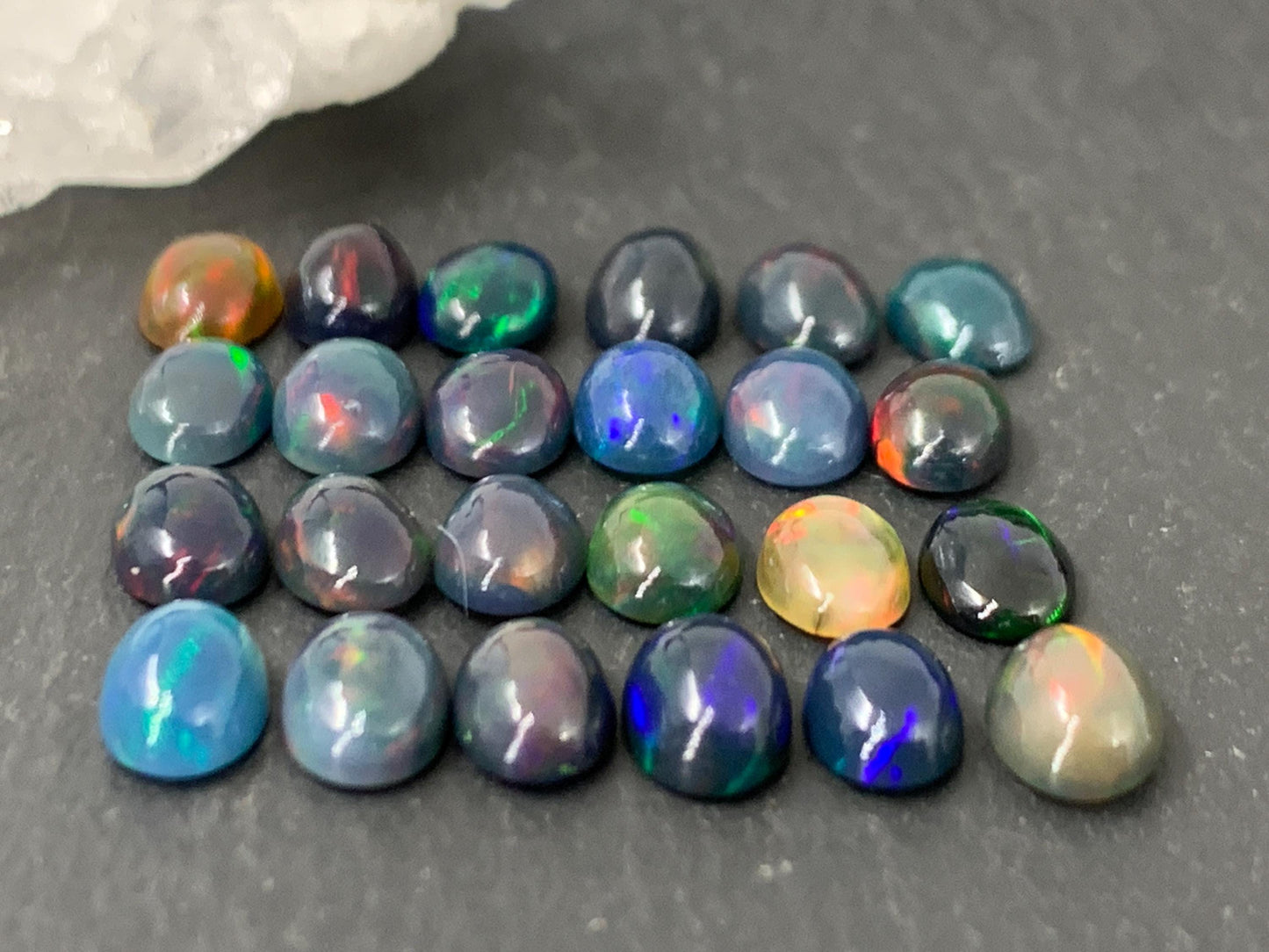 Black Ethiopian Opal 5x7mm Cabochon